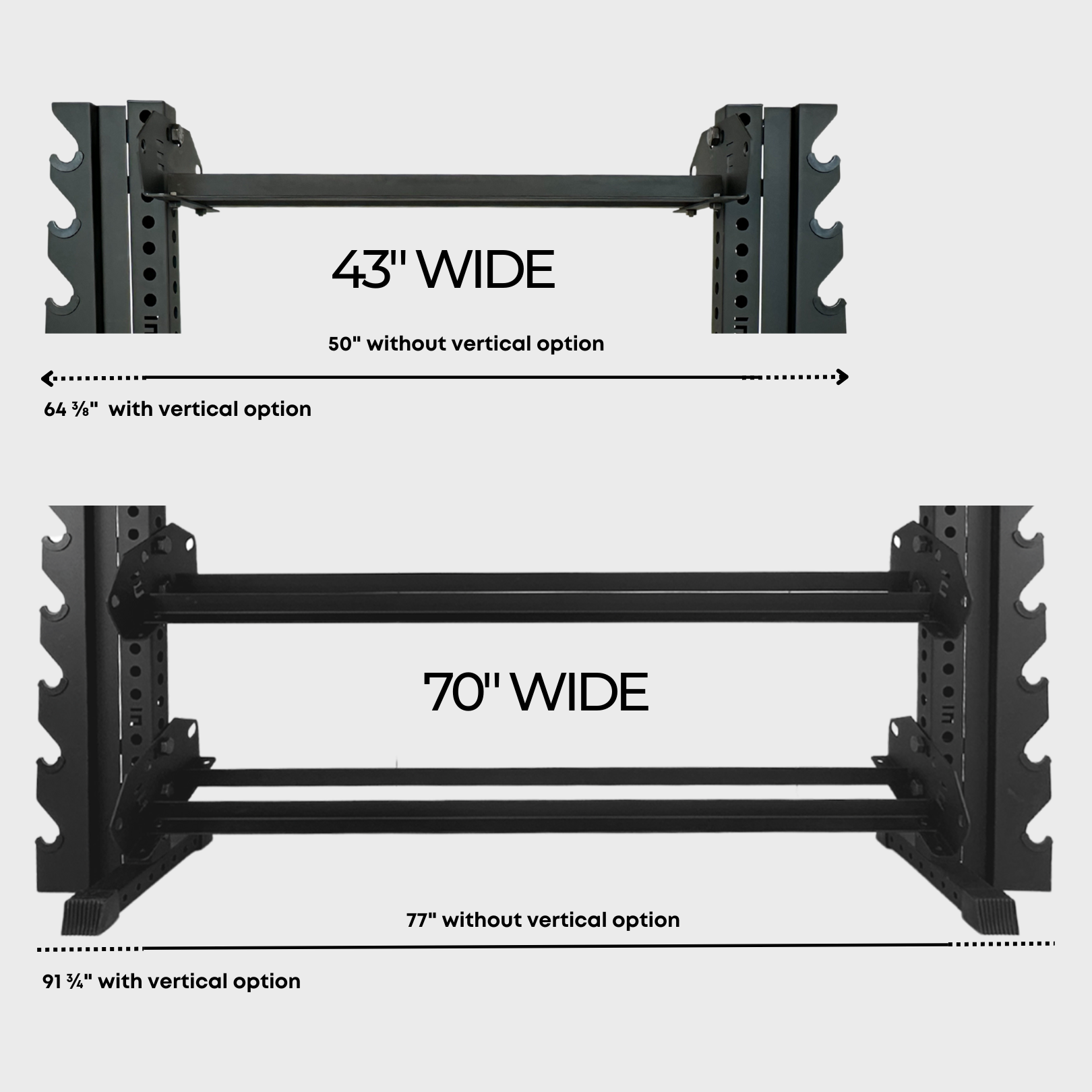 Vertical Dumbbell Storage Add-on for Horizontal Rack