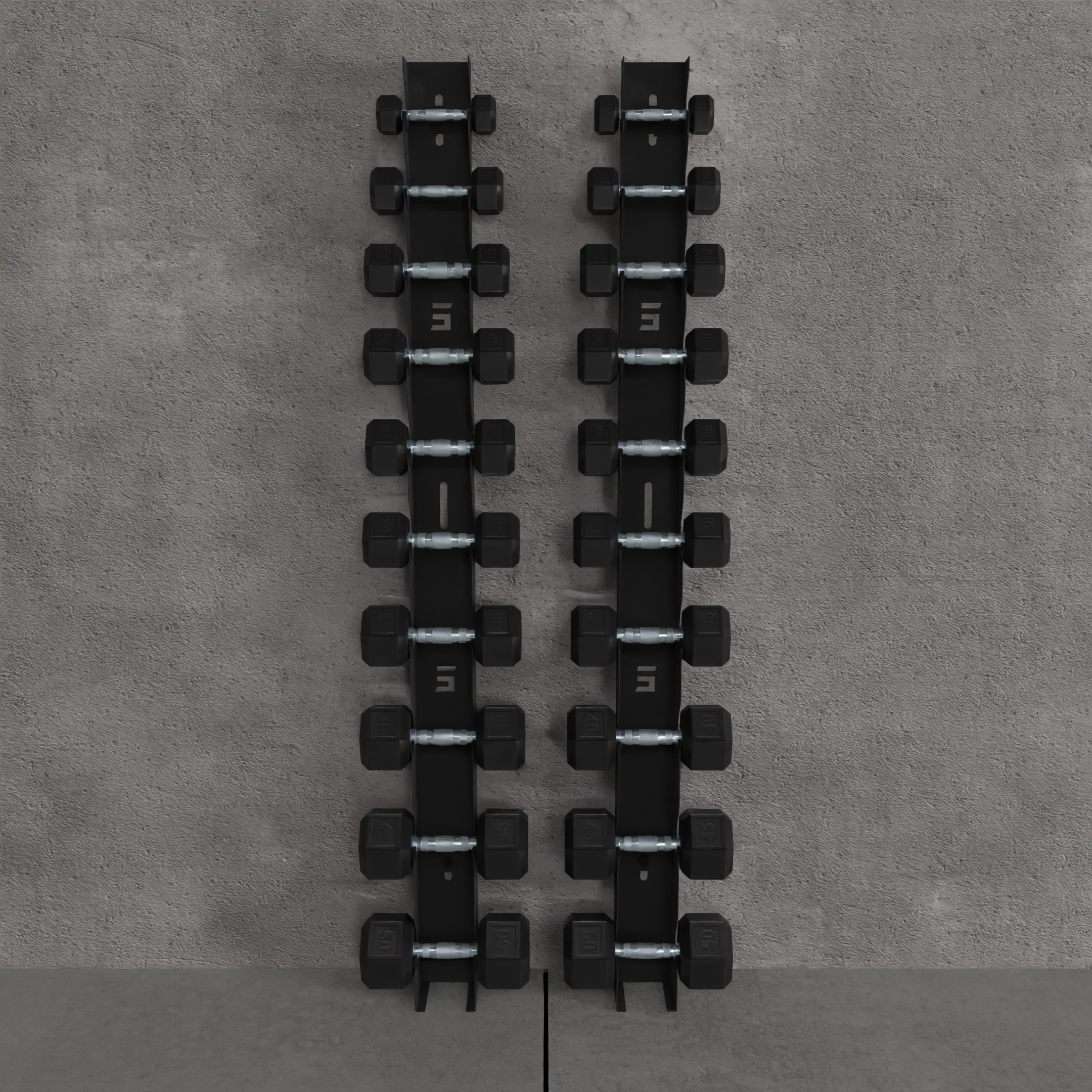 Delta | 10-Tier Vertical Dumbbell Storage Wall/Rack Mount