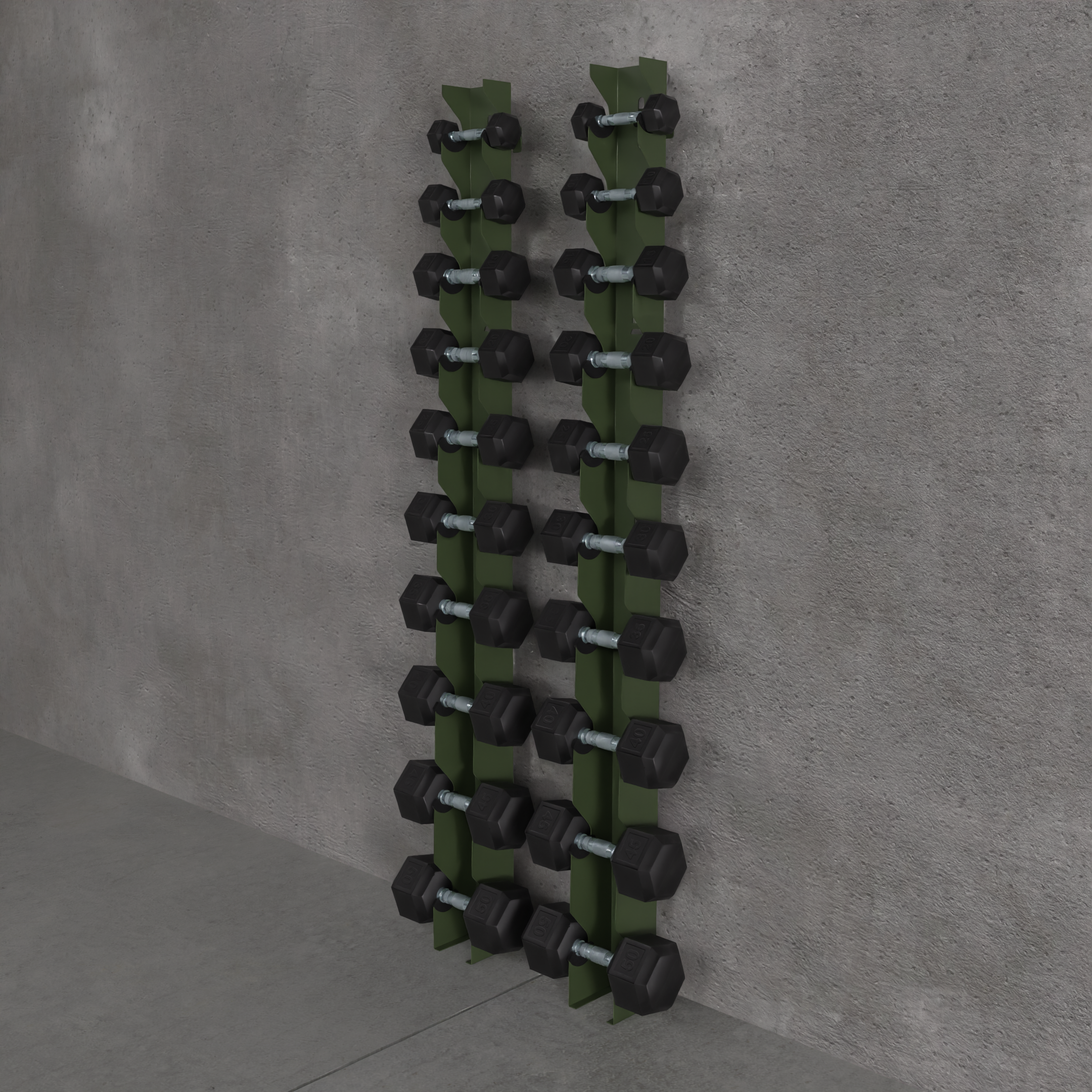 Delta | 10-Tier Vertical Dumbbell Storage Wall/Rack Mount