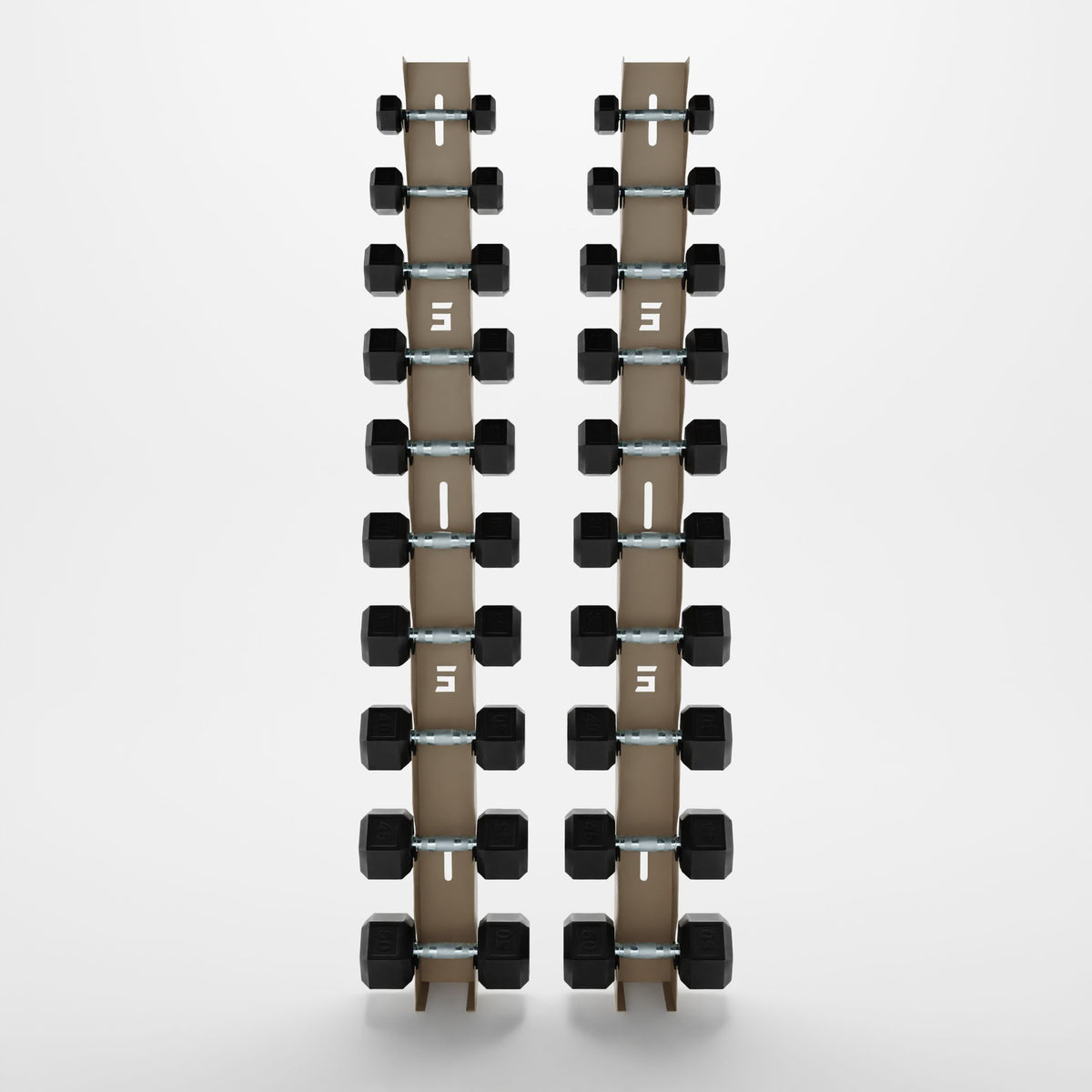Delta | 10-Tier Vertical Dumbbell Storage Wall/Rack Mount