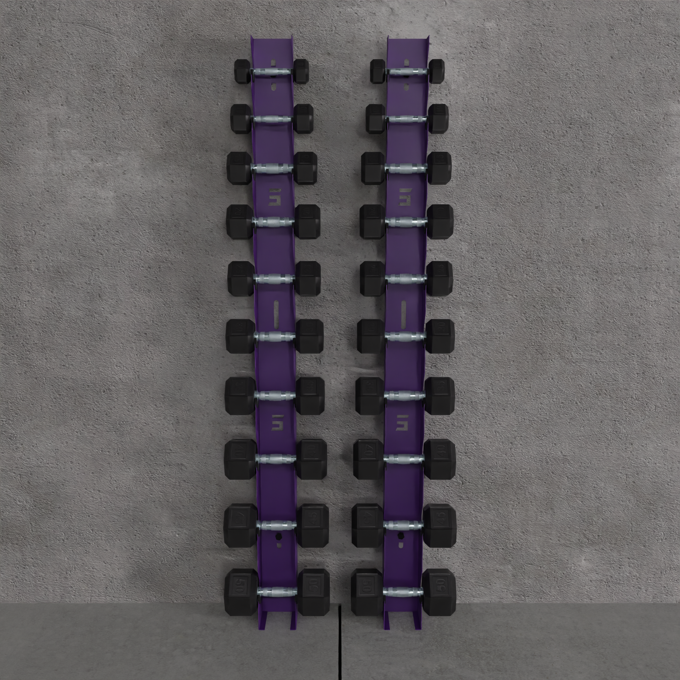 Delta | 10-Tier Vertical Dumbbell Storage Wall/Rack Mount