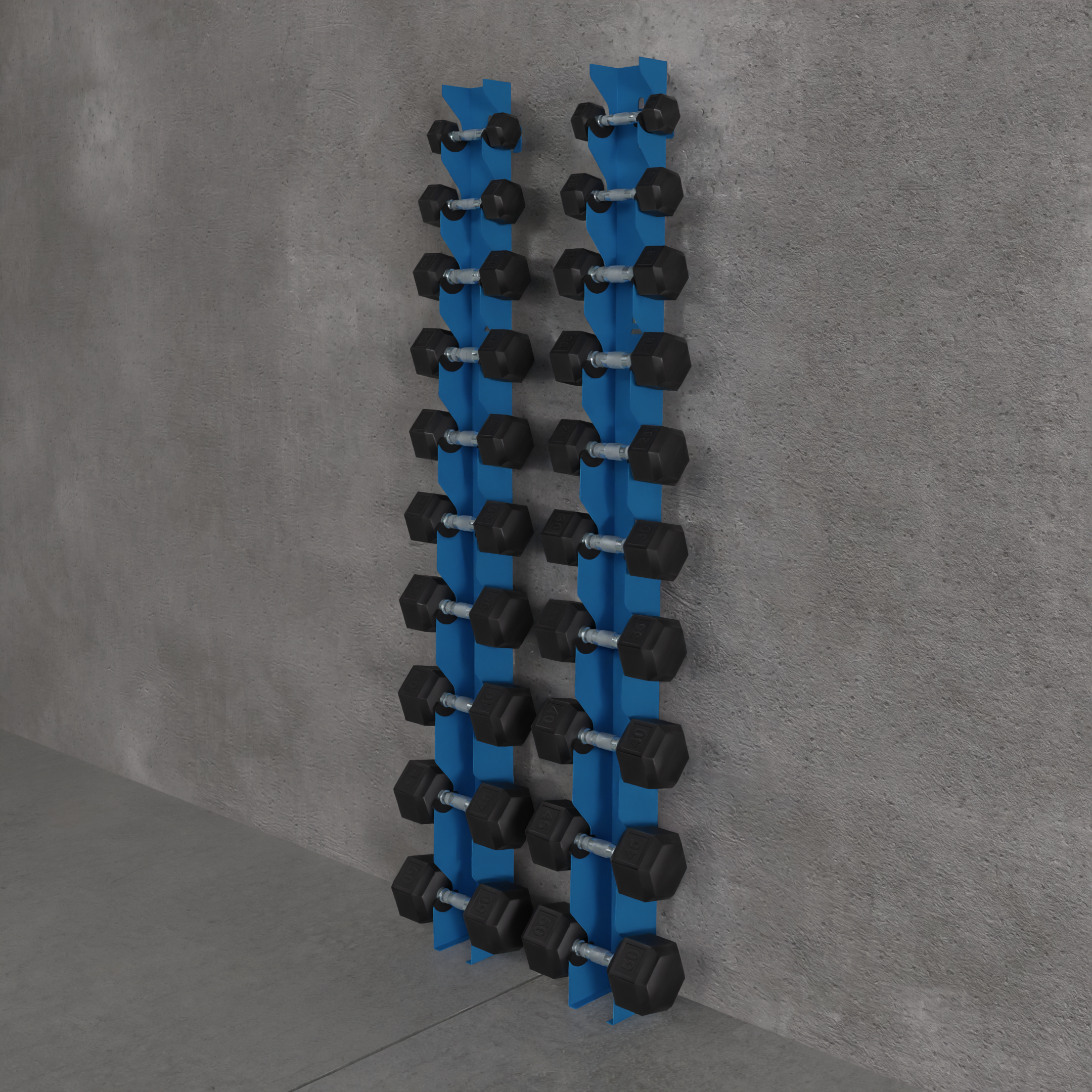 Delta | 10-Tier Vertical Dumbbell Storage Wall/Rack Mount