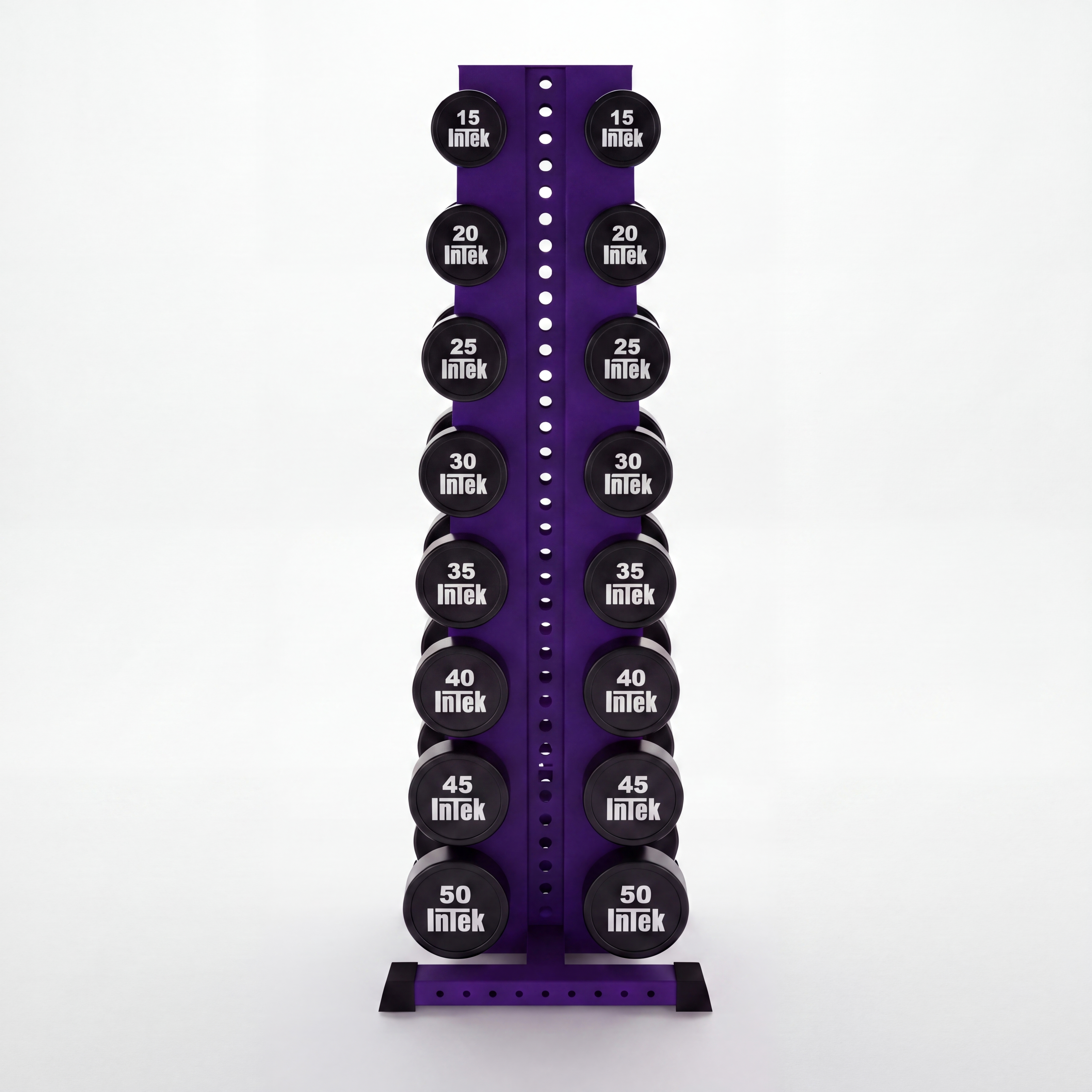 purple delta elite 8-tier vertical dumbbell storage rack