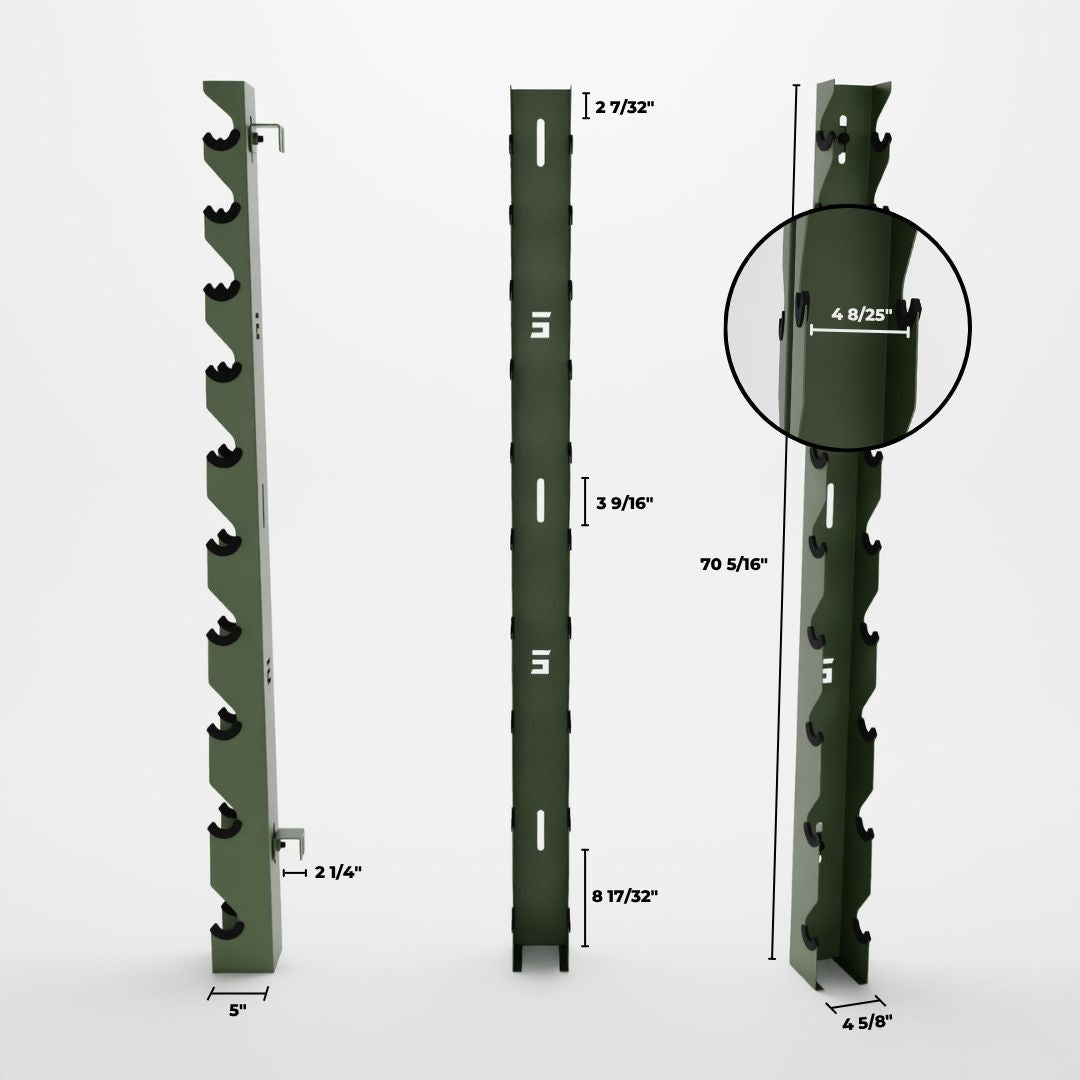 Delta | 10-Tier Vertical Dumbbell Storage Wall/Rack Mount