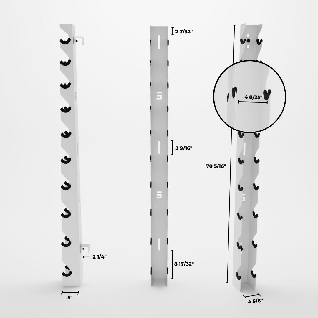 Delta | 10-Tier Vertical Dumbbell Storage Wall/Rack Mount
