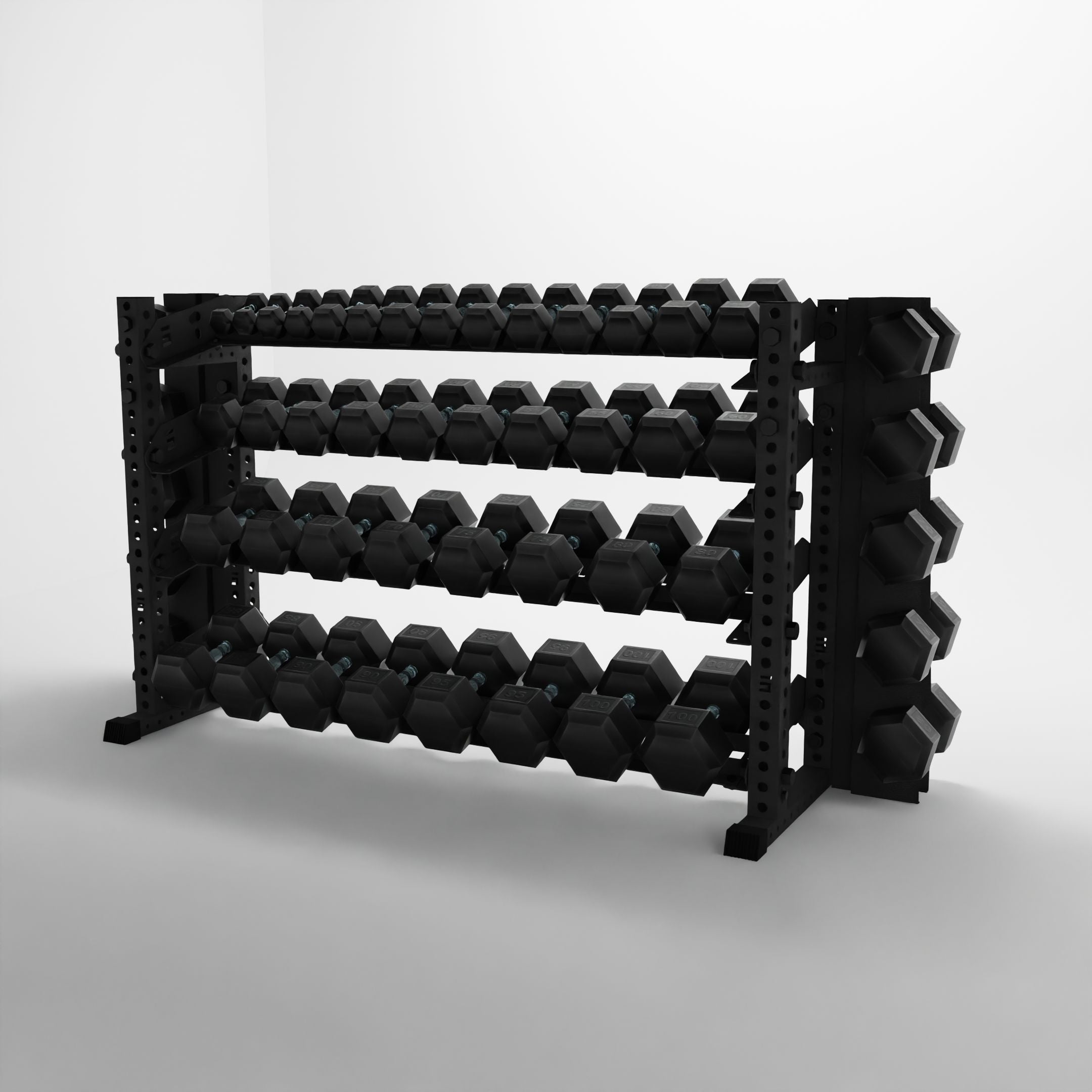 Alpha | 4-Tier Horizontal Rack | Double-Post