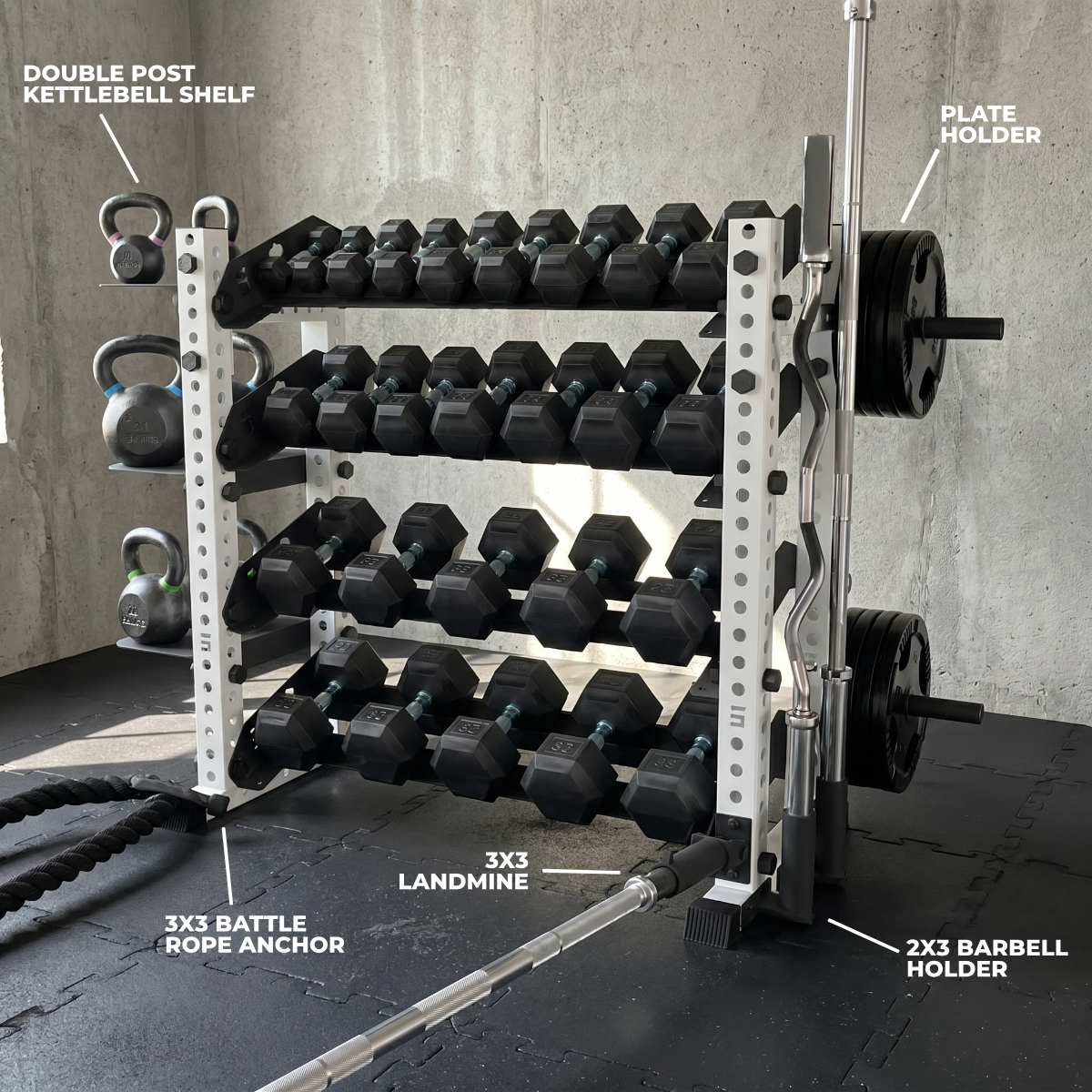 Alpha | 4-Tier Horizontal Rack | Double-Post