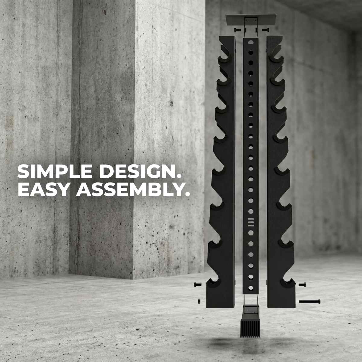 Alpha | 8-Tier Vertical Dumbbell Storage Rack
