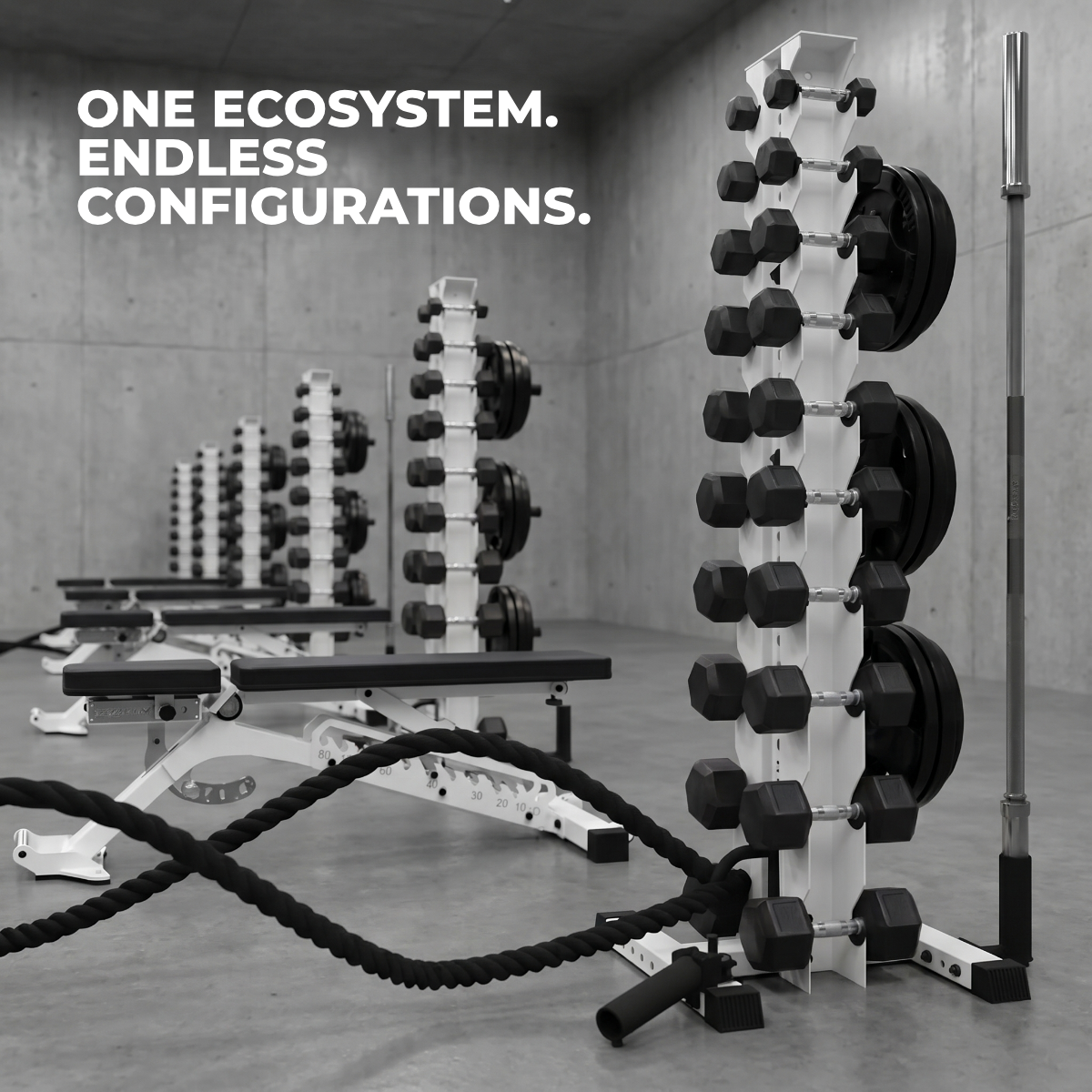 Delta | 10-Tier Vertical Dumbbell Storage Rack