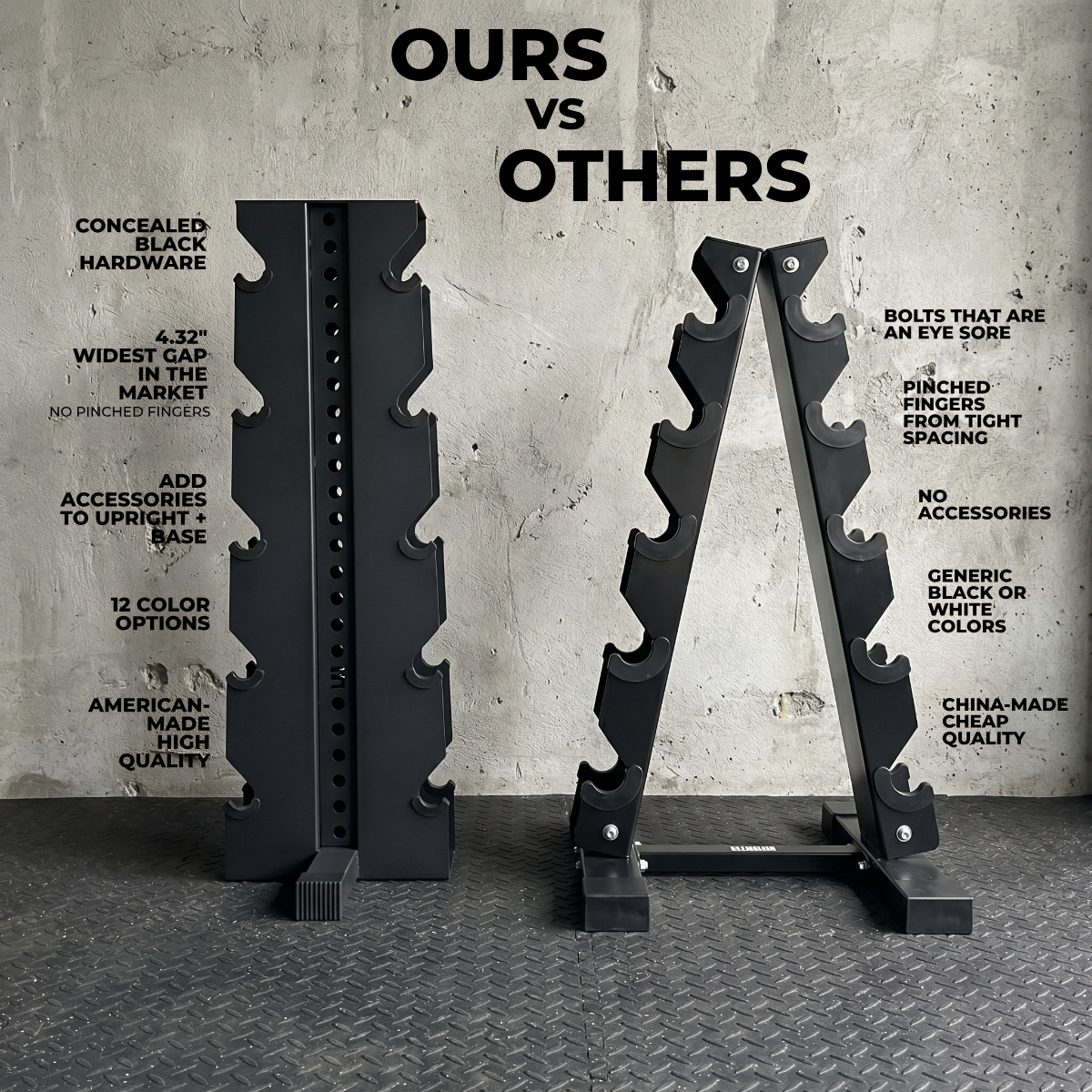 Alpha Elite | 5-Tier Vertical Dumbbell Storage Rack
