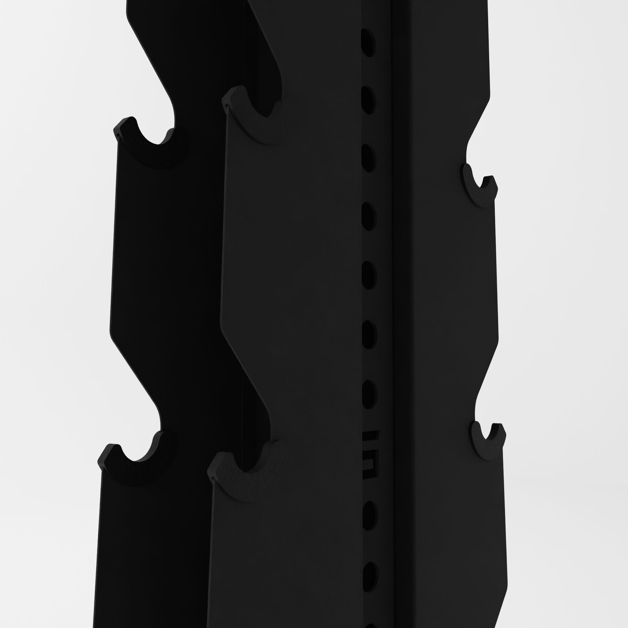 black alpha elite vertical dumbbell storage rack