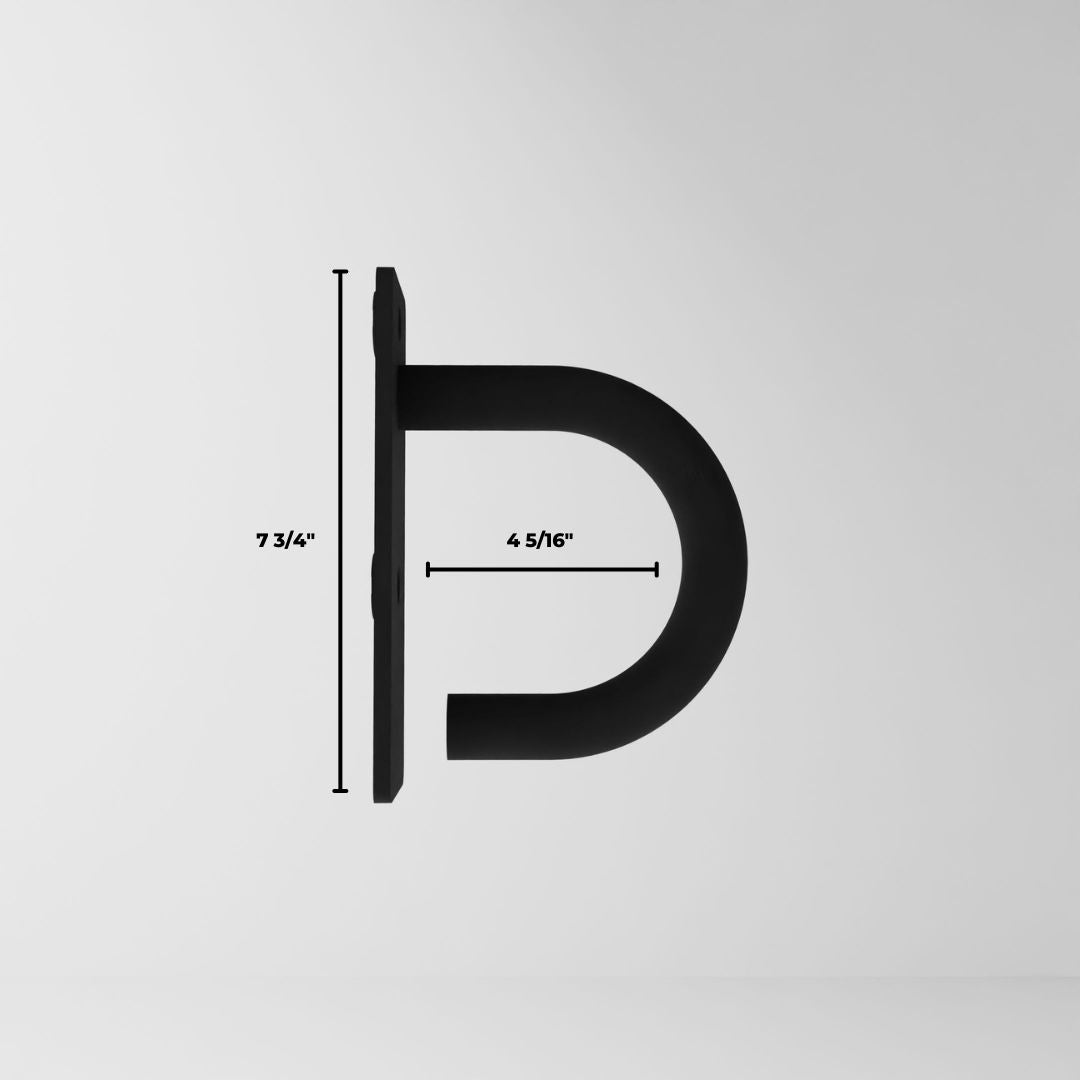 black battle rope anchor for a 3x3 upright dimensions