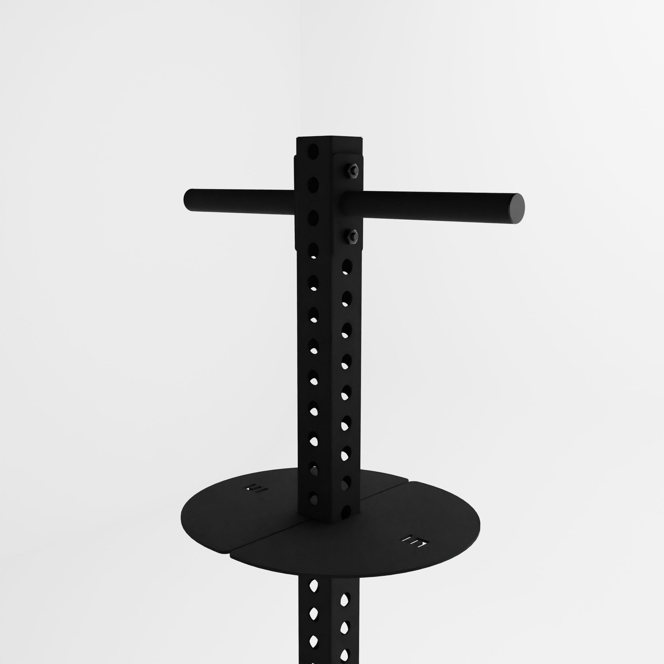 black delta pk vertical hybrid weight plate and kettlebell storage rack top