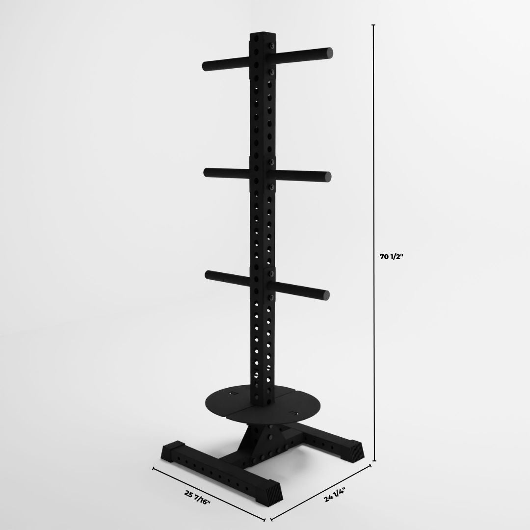 black delta pk vertical hybrid weight plate and kettlebell storage rack dimensions