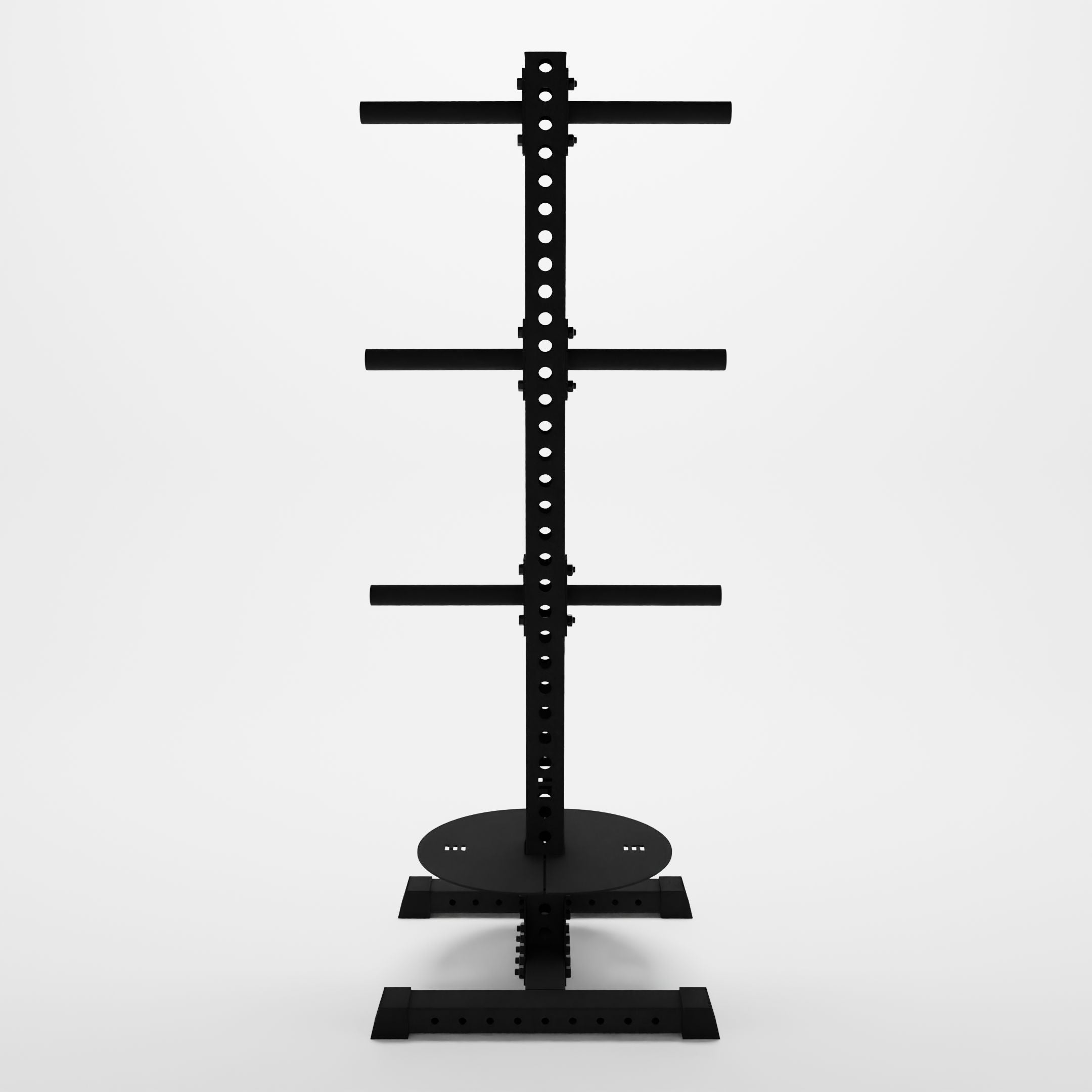 black delta pk vertical hybrid weight plate and kettle storage rack