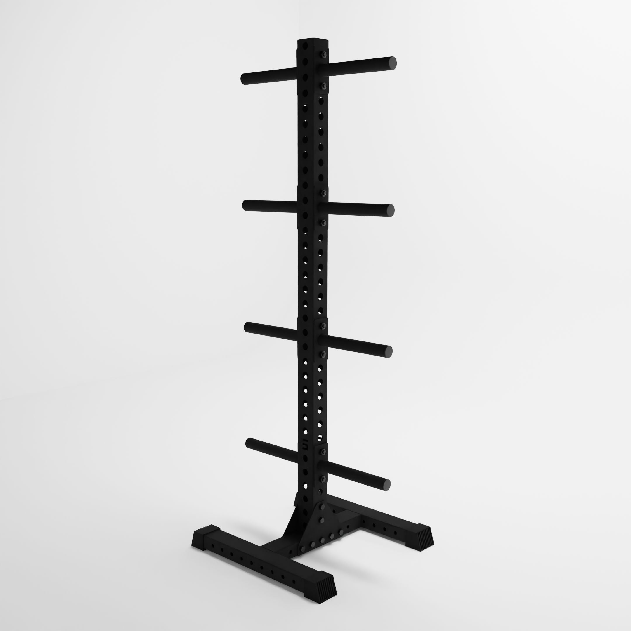 black delta 4-tier vertical weight plate tree side view