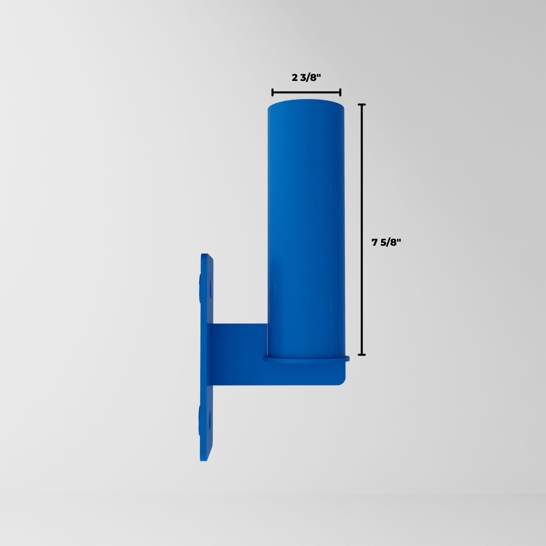 blue barbell holder attachment for a 3x3 upright dimensions