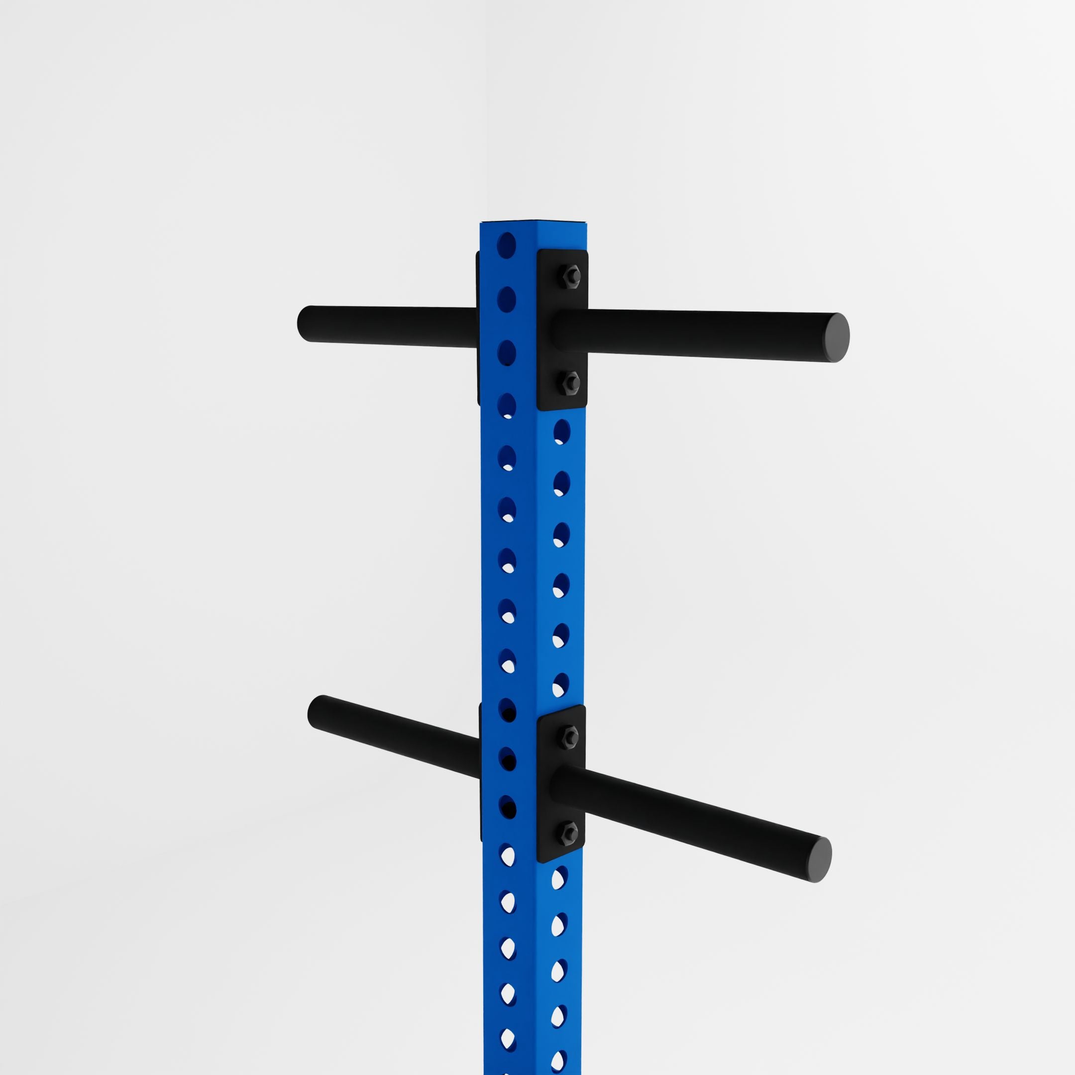 blue delta pk vertical hybrid weight plate and kettlebell storage rack top