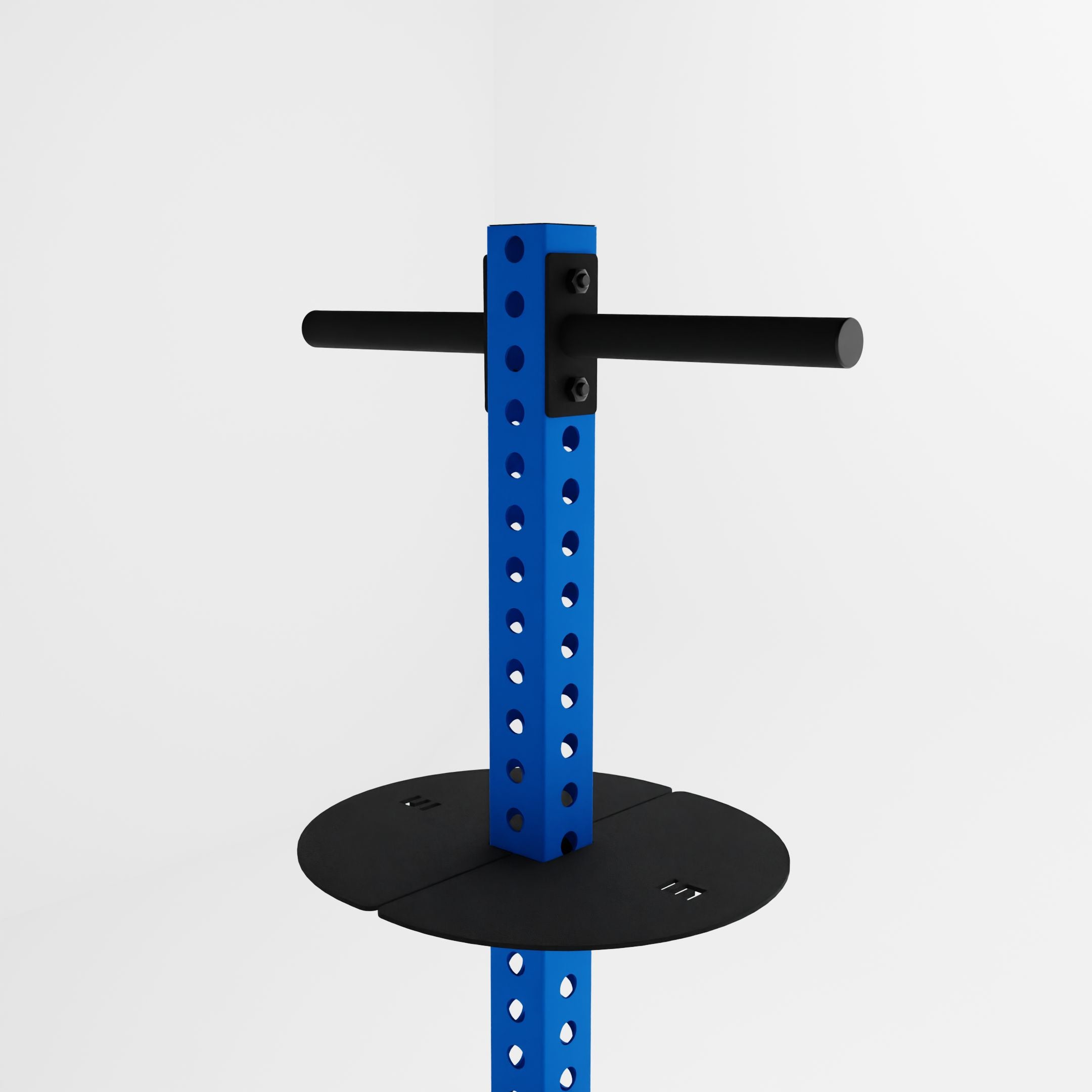 blue delta pk vertical hybrid weight plate and kettlebell storage rack top