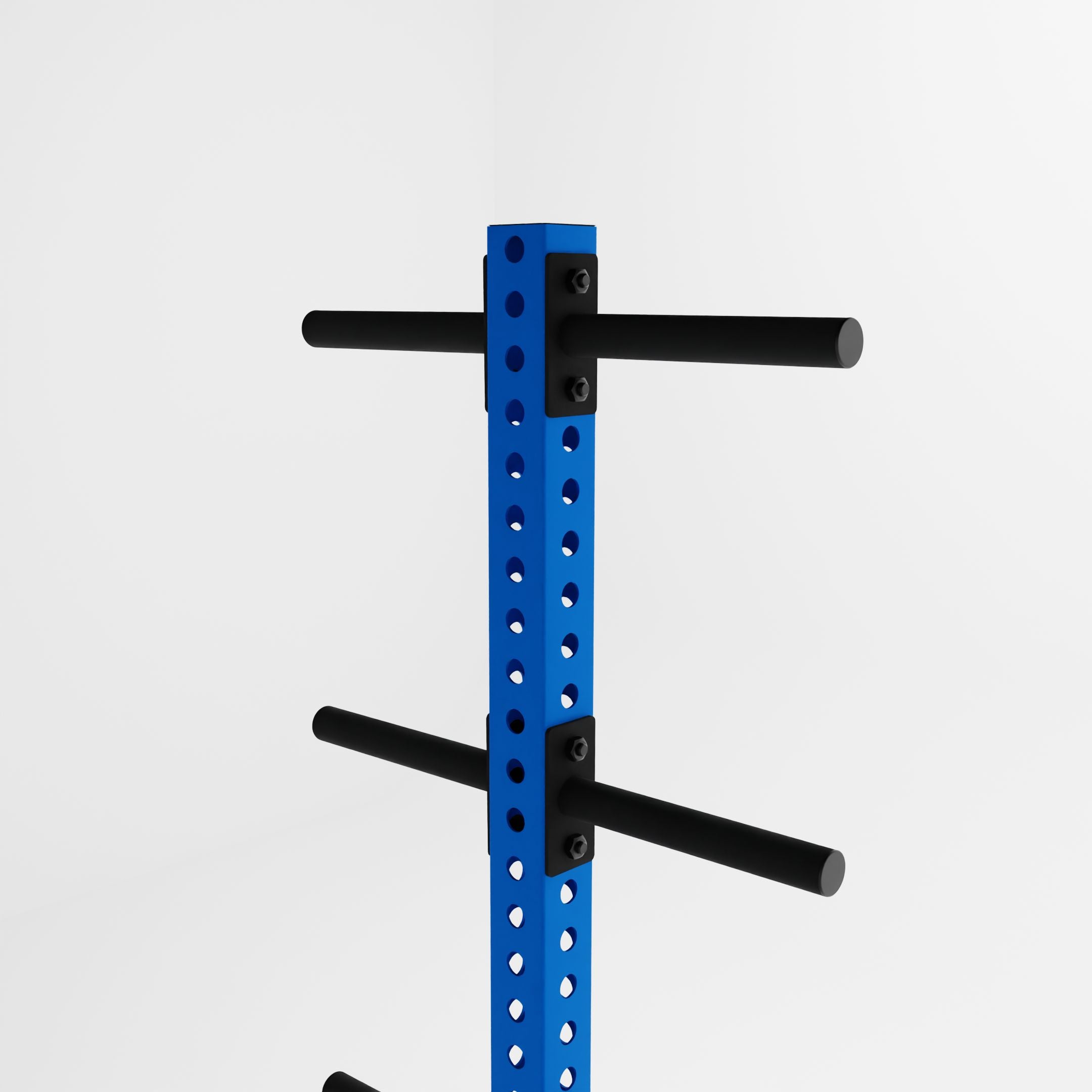 blue delta pk vertical hybrid weight plate and kettlebell storage rack top