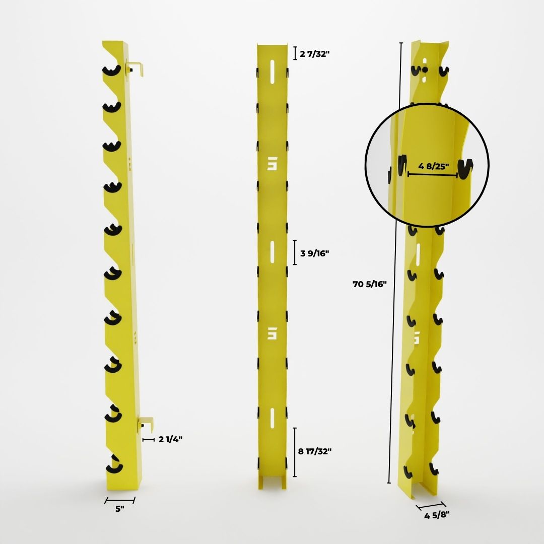 Delta | 10-Tier Vertical Dumbbell Storage Wall/Rack Mount