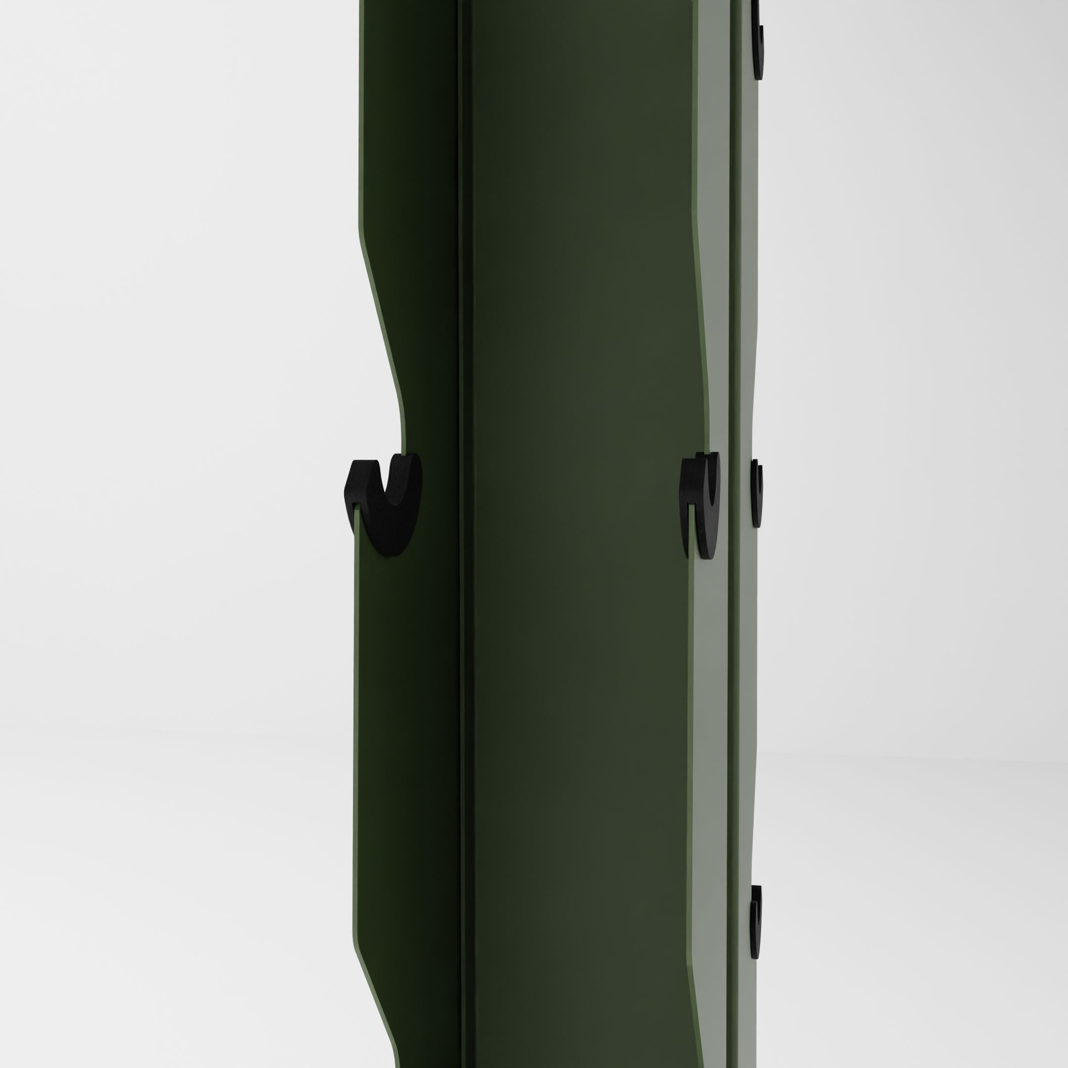 green alpha elite vertical dumbbell storage rack side profile