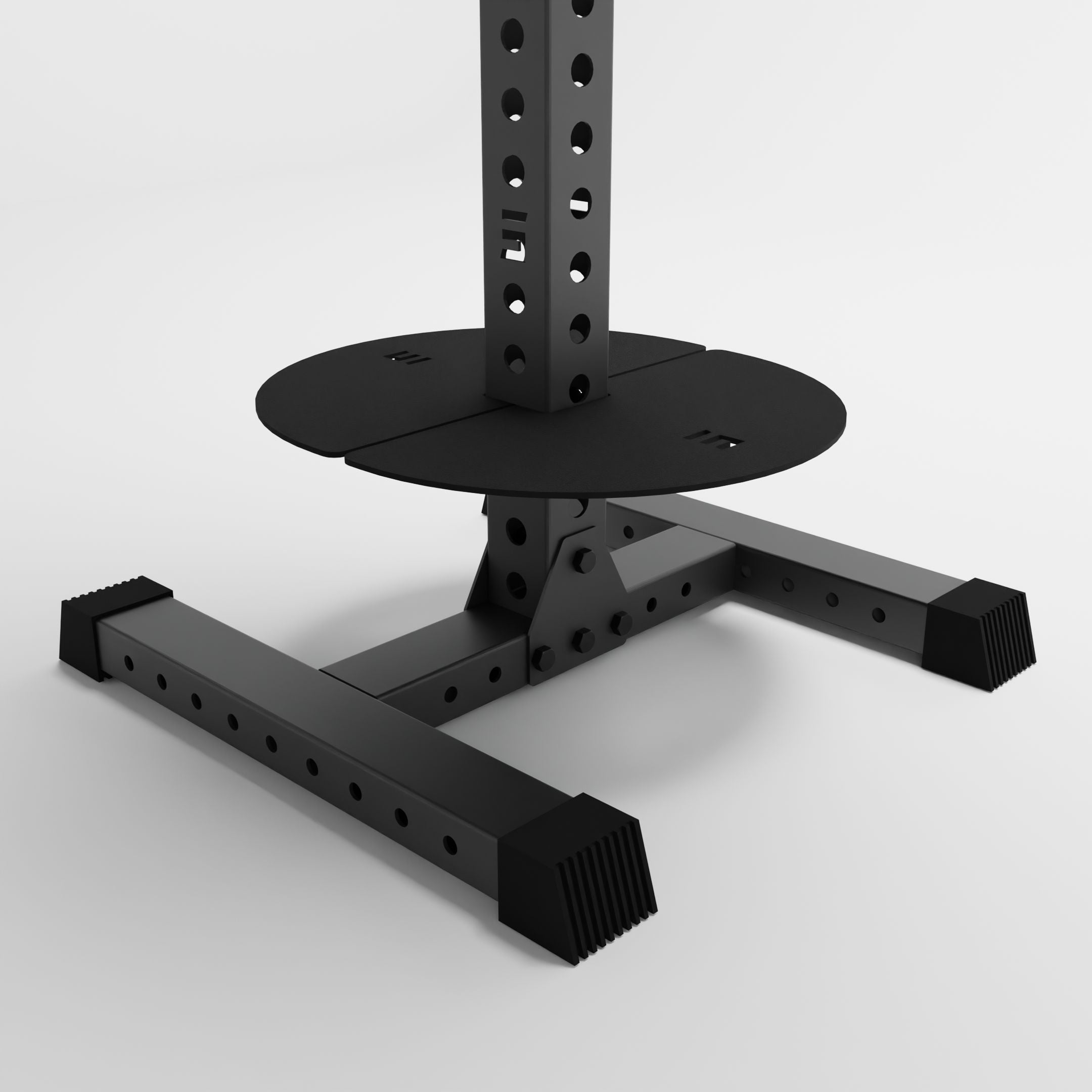 grey alpha 3-tier vertical kettlebell rack base