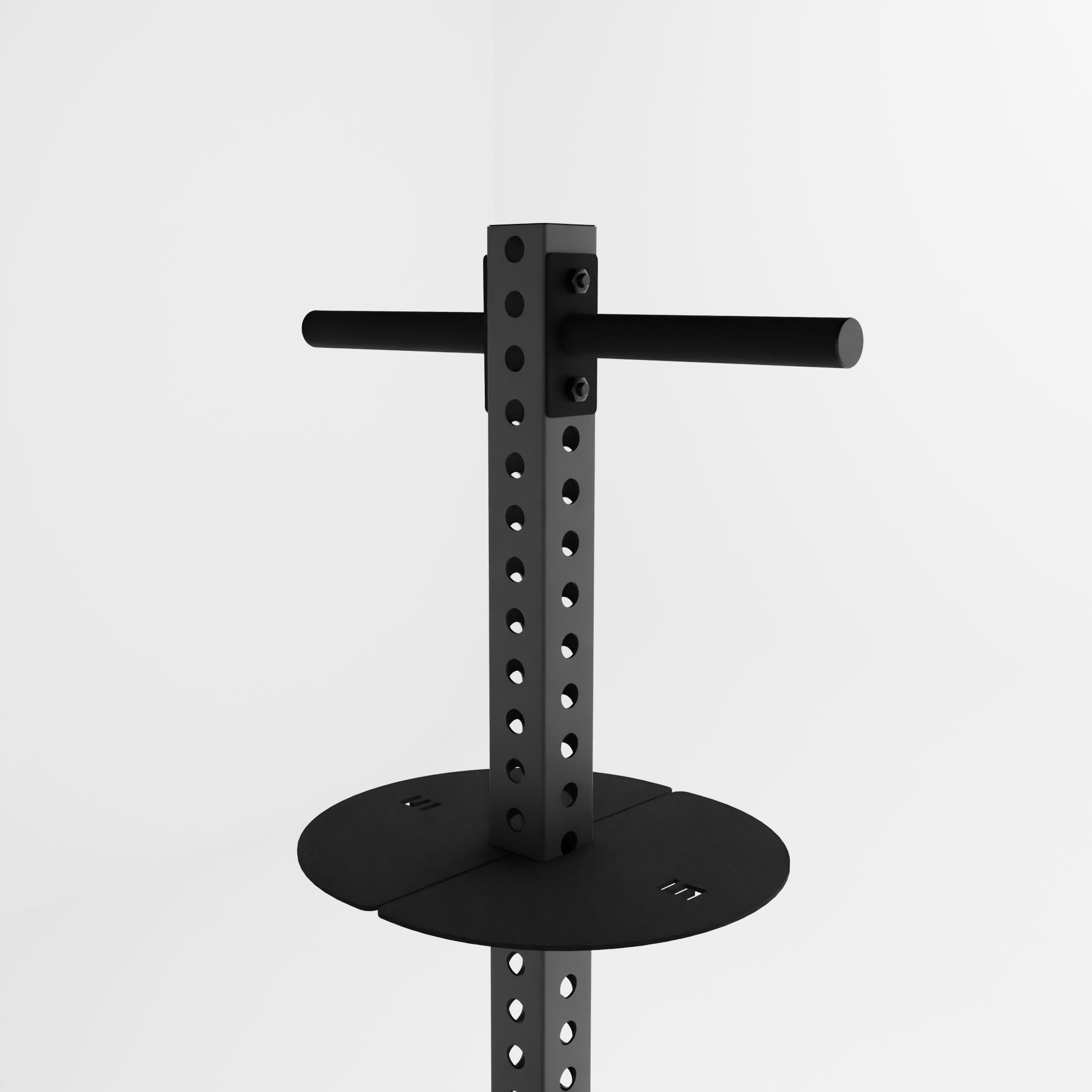 grey delta pk vertical hybrid weight plate and kettlebell storage rack top