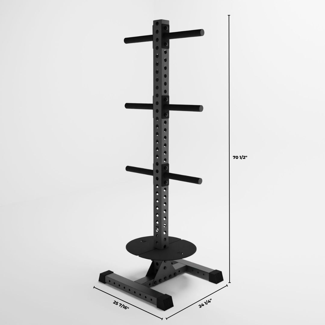 grey delta pk vertical hybrid weight plate and kettlebell storage rack dimensions