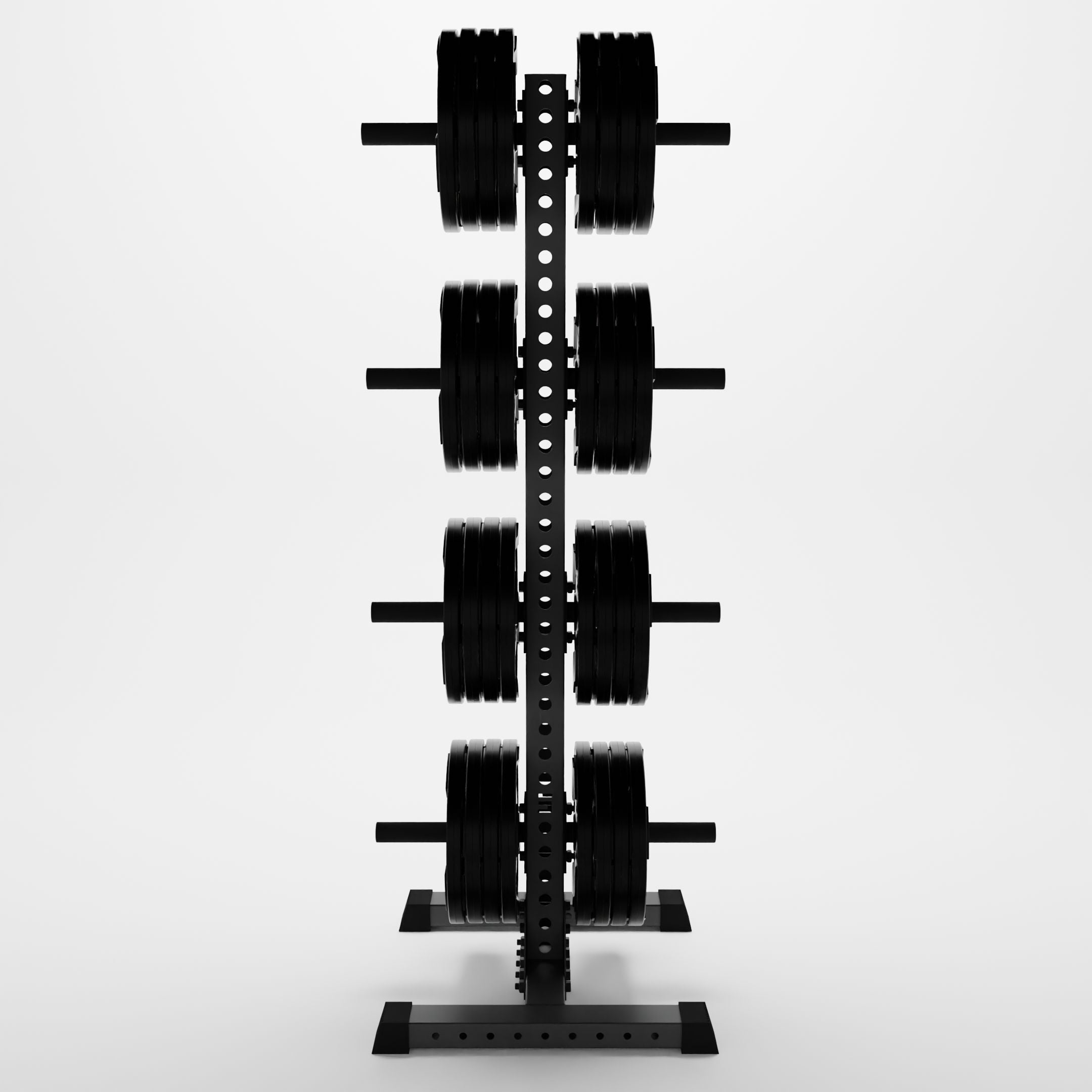 grey delta 4-tier vertical weight plate tree storing weight plates