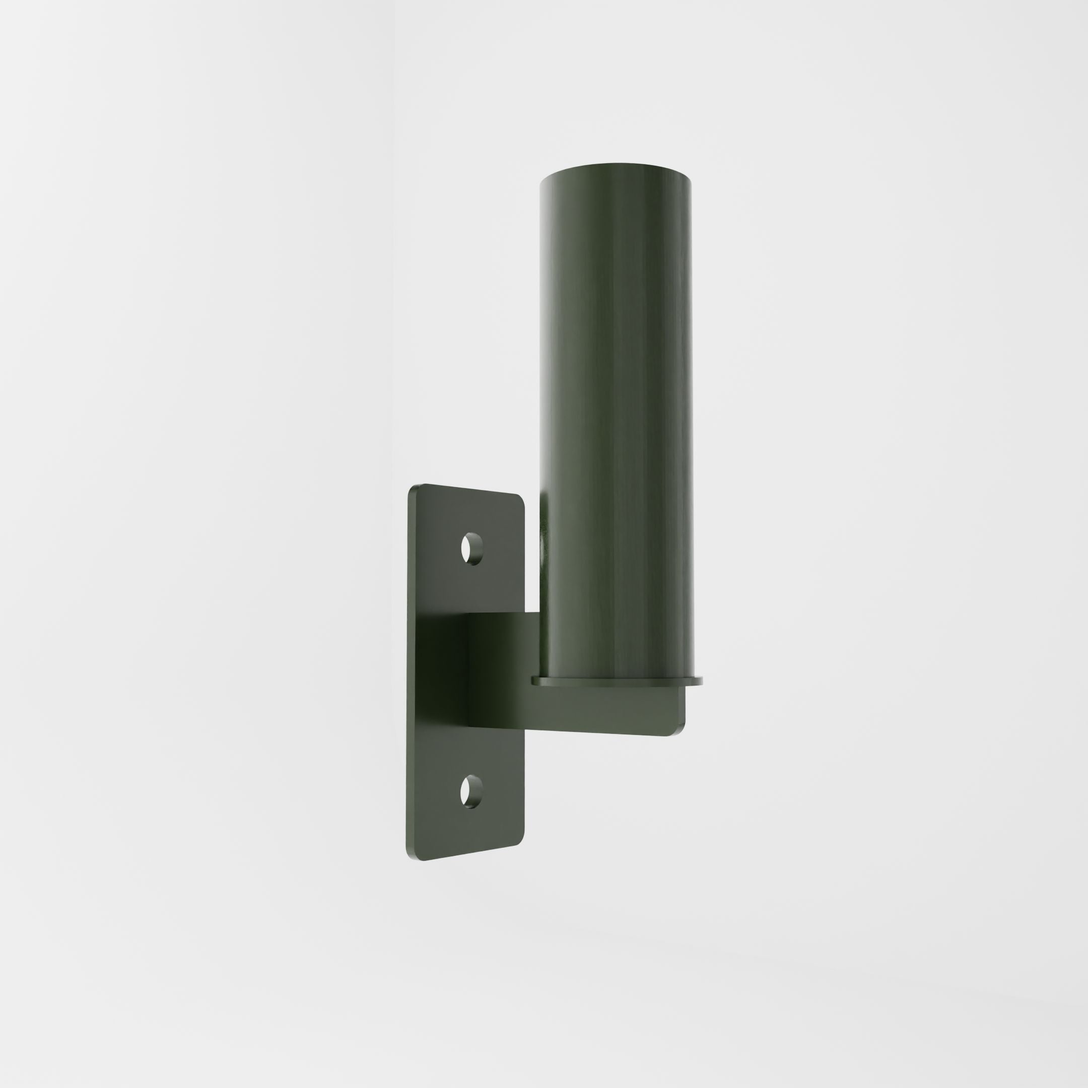 military green barbell holder attachment for a 3x3 upright