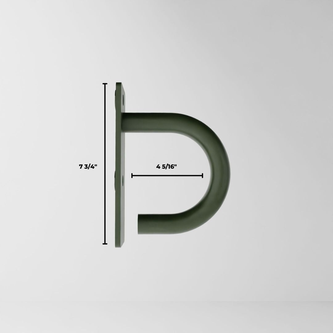 military green battle rope anchor for a 3x3 upright dimensions