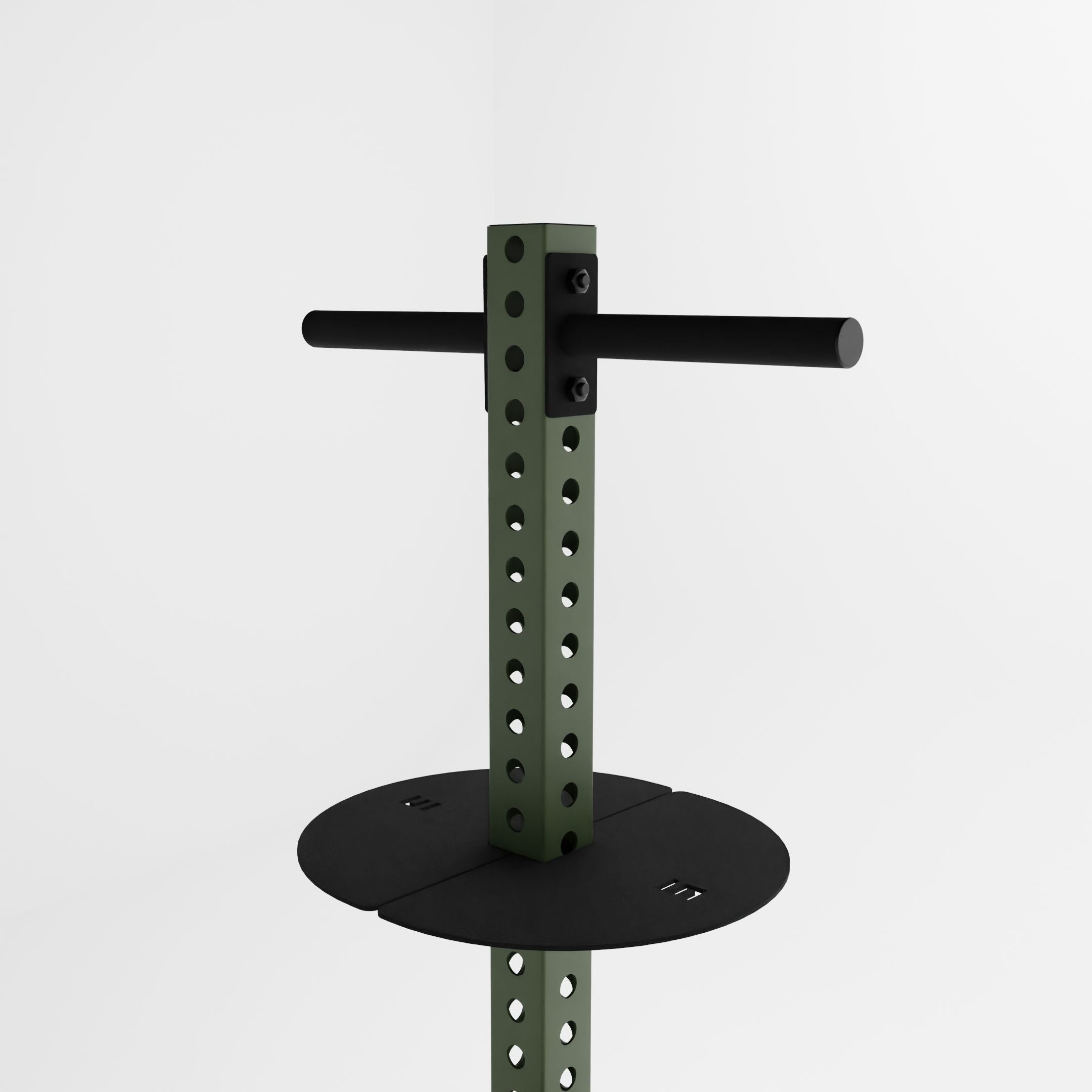 military green delta pk vertical hybrid weight plate and kettlebell storage rack top