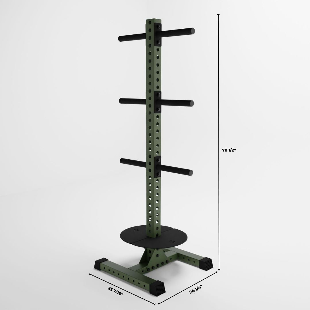 military green delta pk vertical hybrid weight plate and kettlebell storage rack dimensions