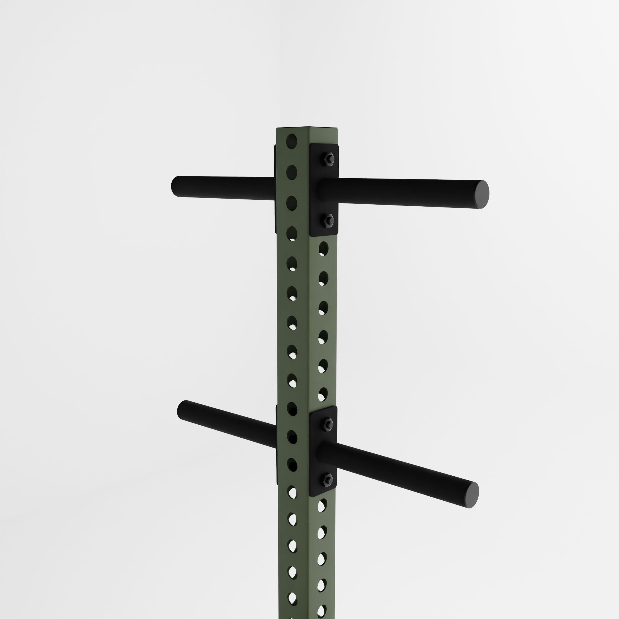 military green delta pk vertical hybrid weight plate and kettlebell storage rack top