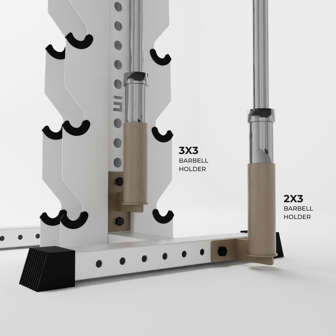 two military tan barbell holder attachment holding barbells