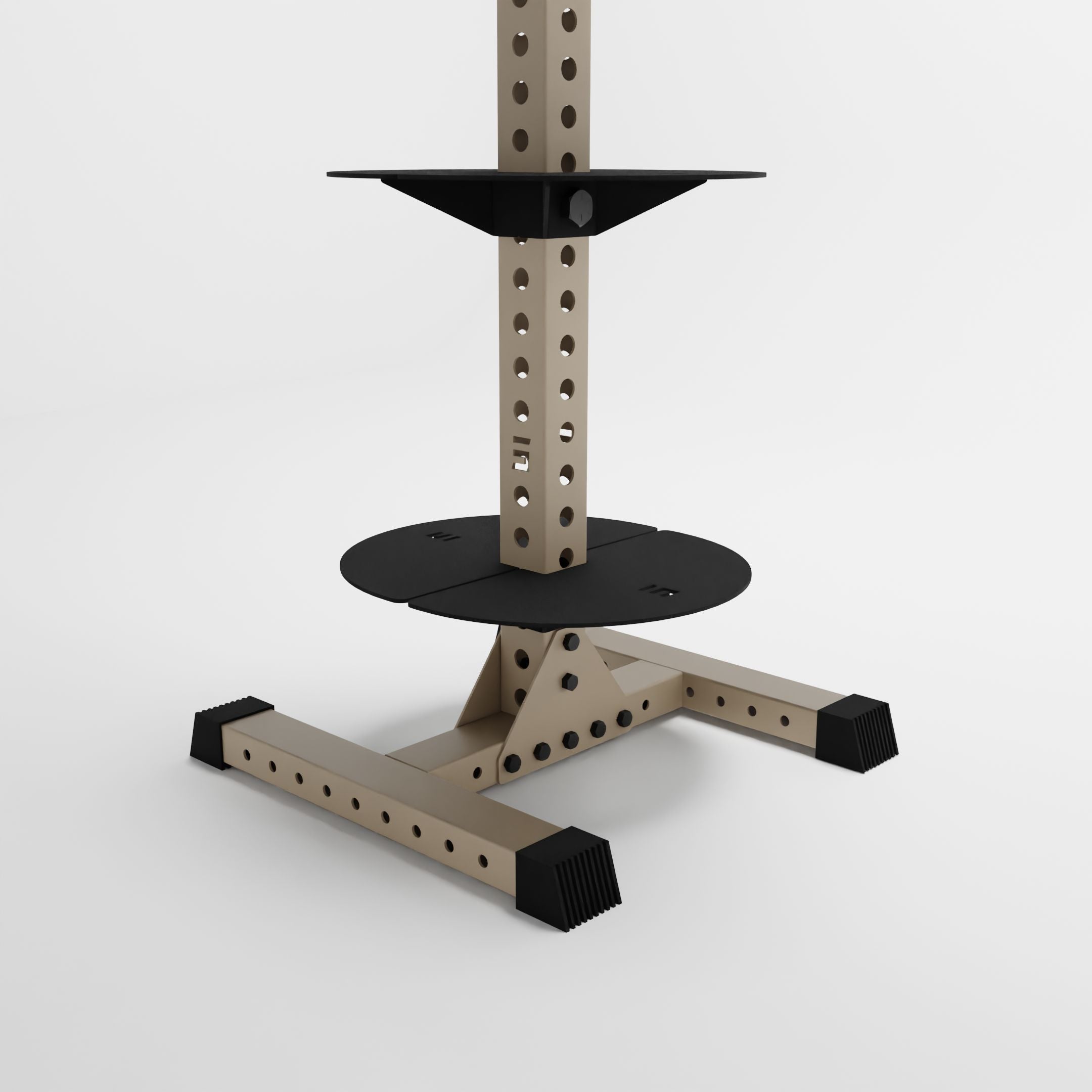 military tan delta pk vertical hybrid weight plate and kettlebell storage rack base