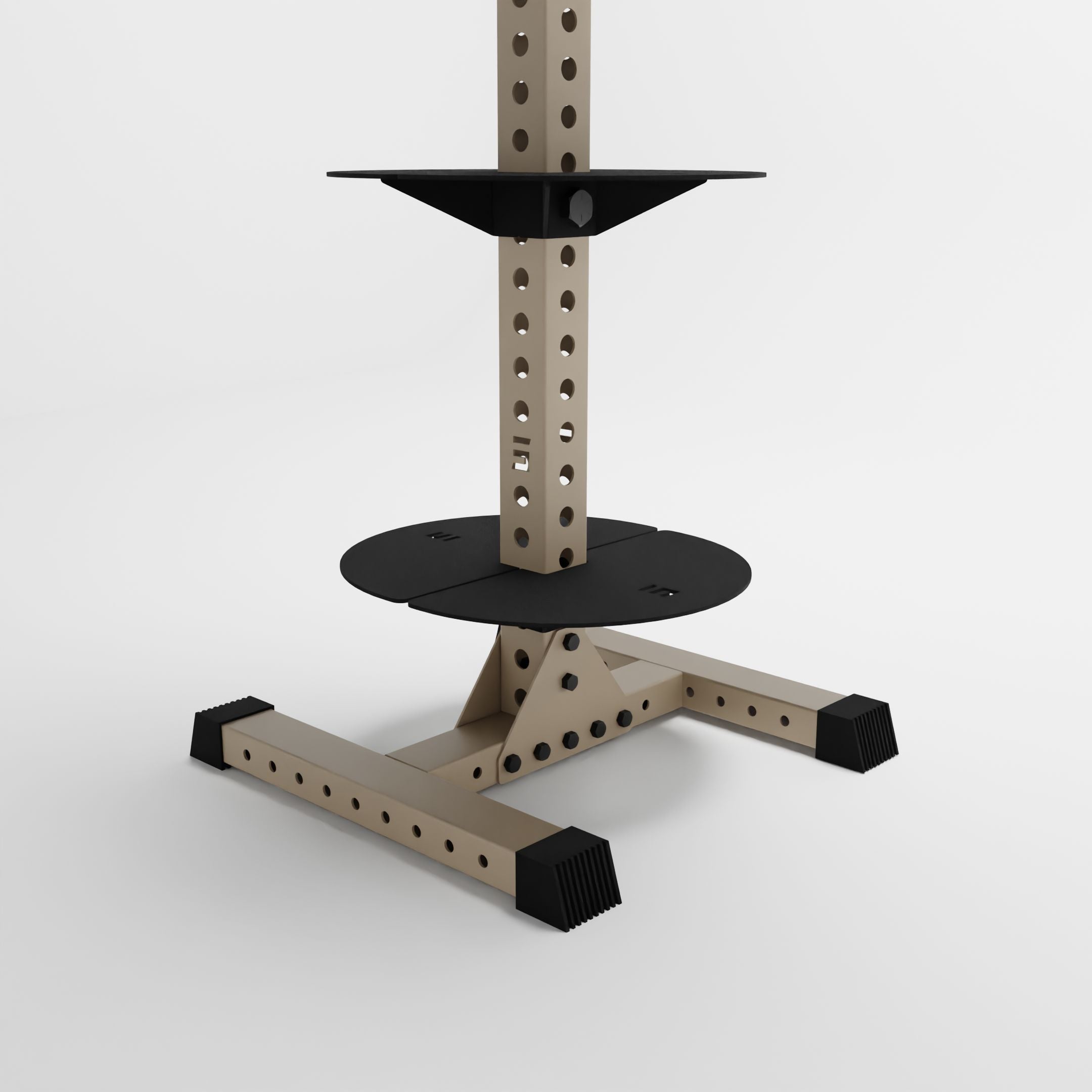 military tan delta pk vertical hybrid weight plate and kettlebell storage rack base