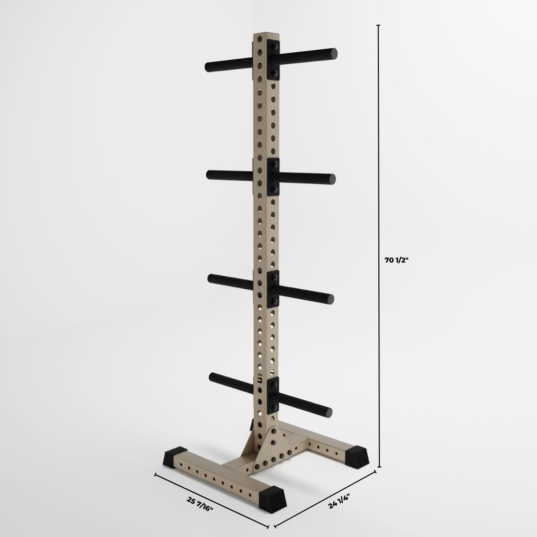military tan delta 4-tier vertical weight plate tree dimensions