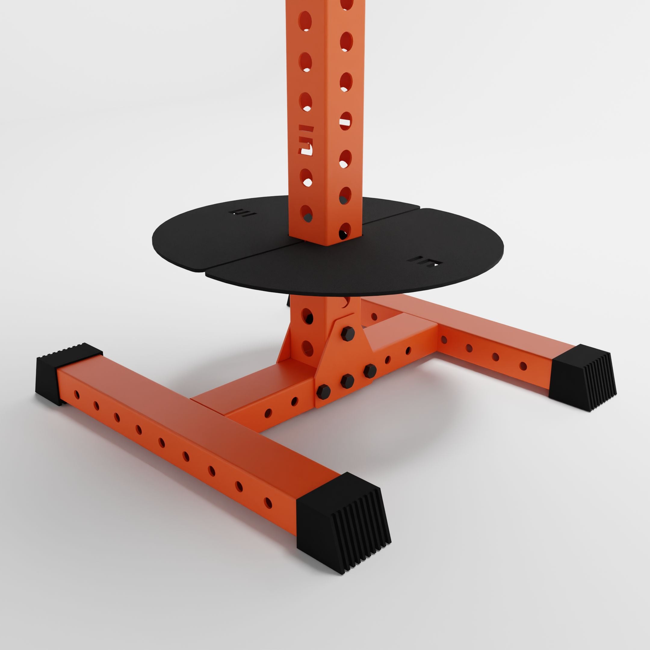 orange alpha 3-tier vertical kettlebell rack base