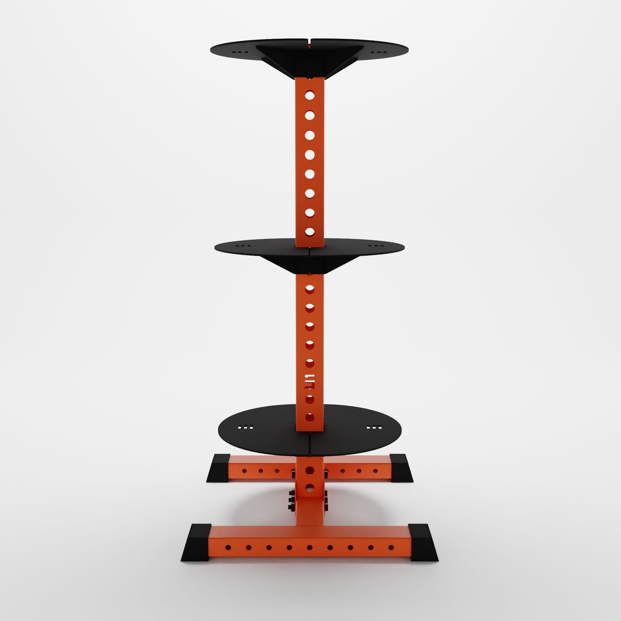 orange alpha 3-tier vertical kettlebell rack