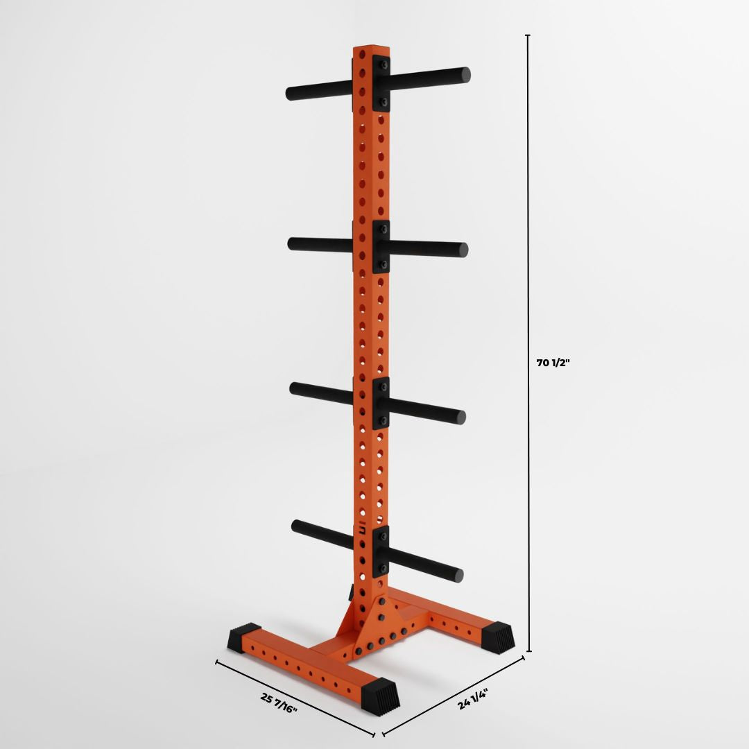 orange delta 4-tier vertical weight plate tree dimensions