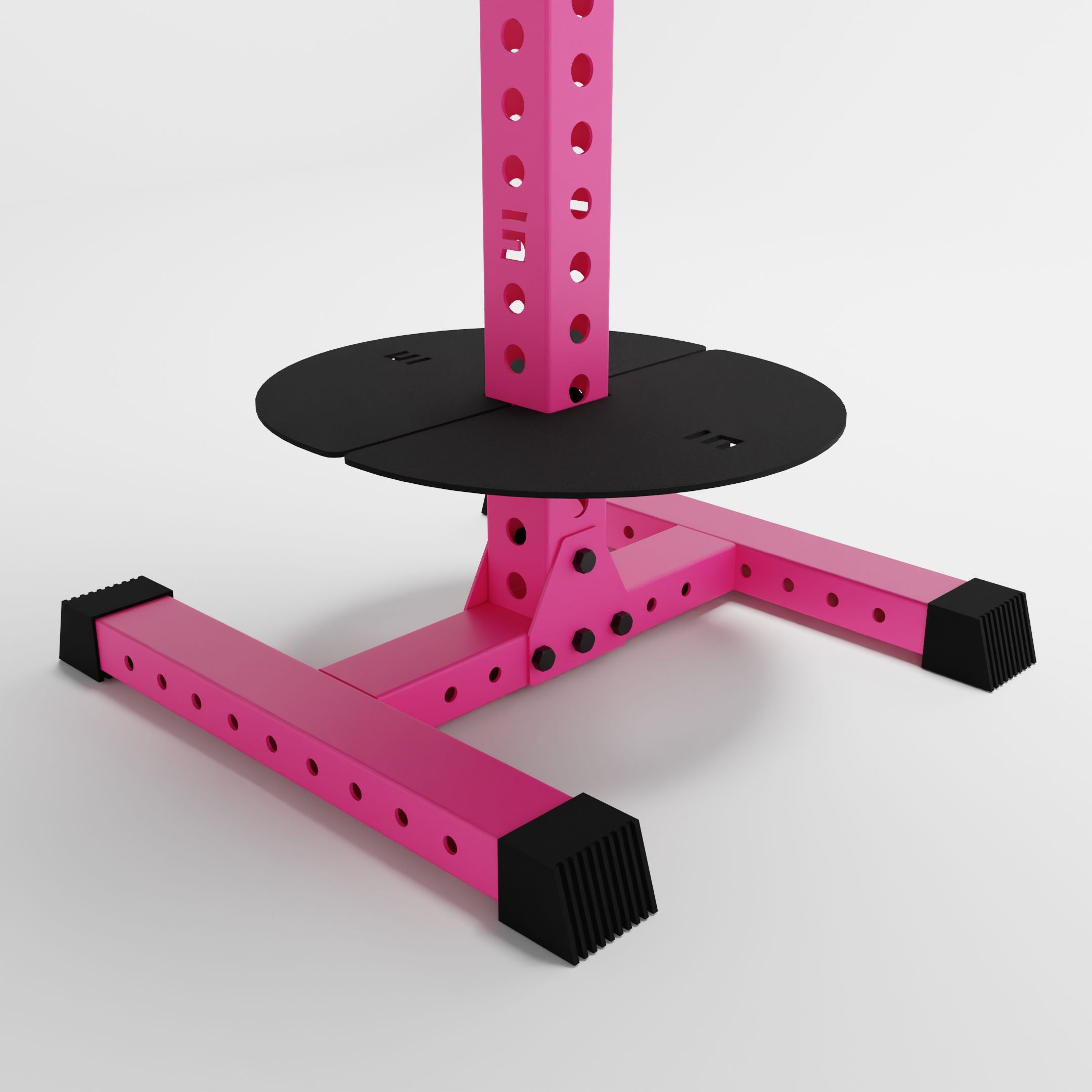 pink alpha 3-tier vertical kettlebell rack base