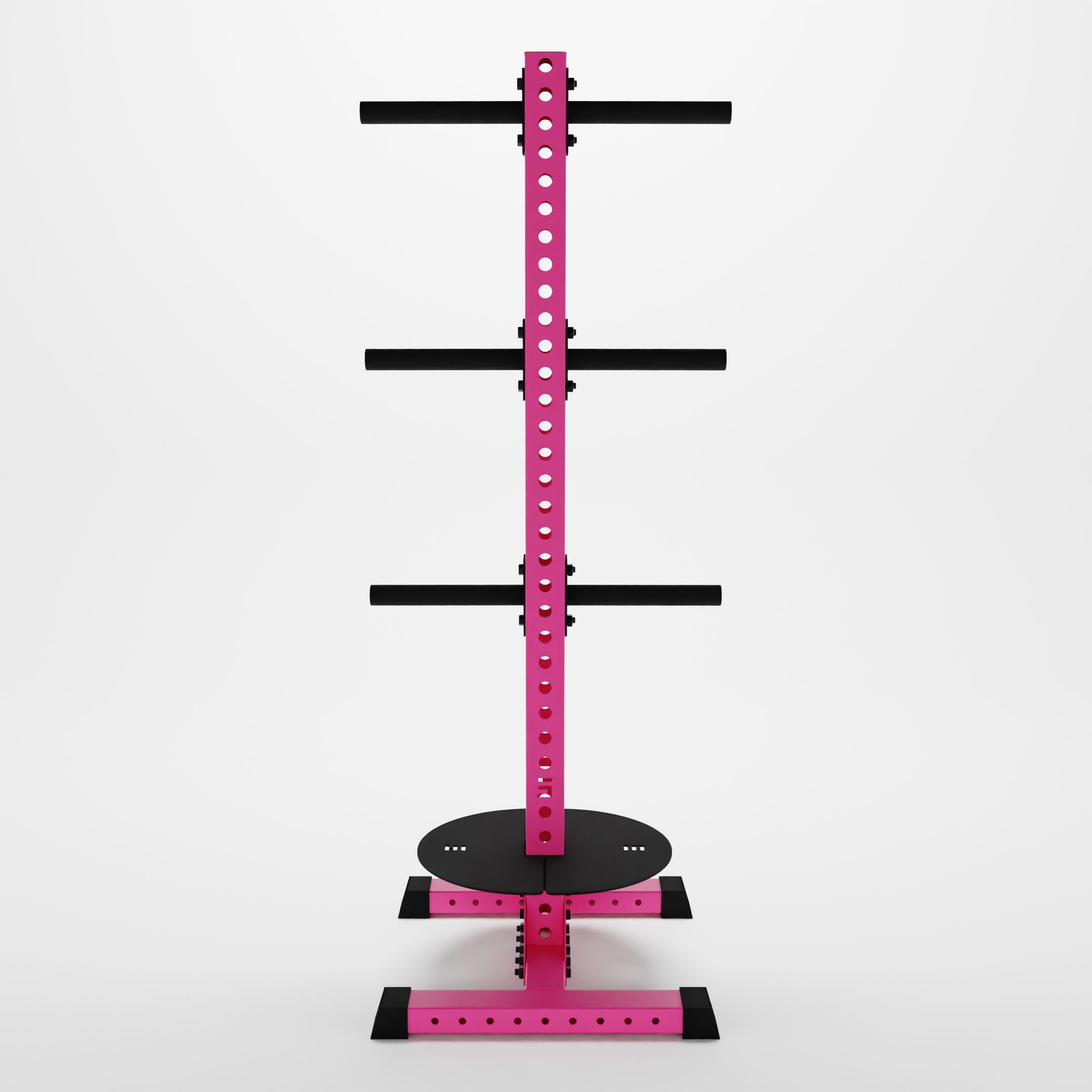 pink delta pk vertical hybrid weight plate and kettlebell storage rack