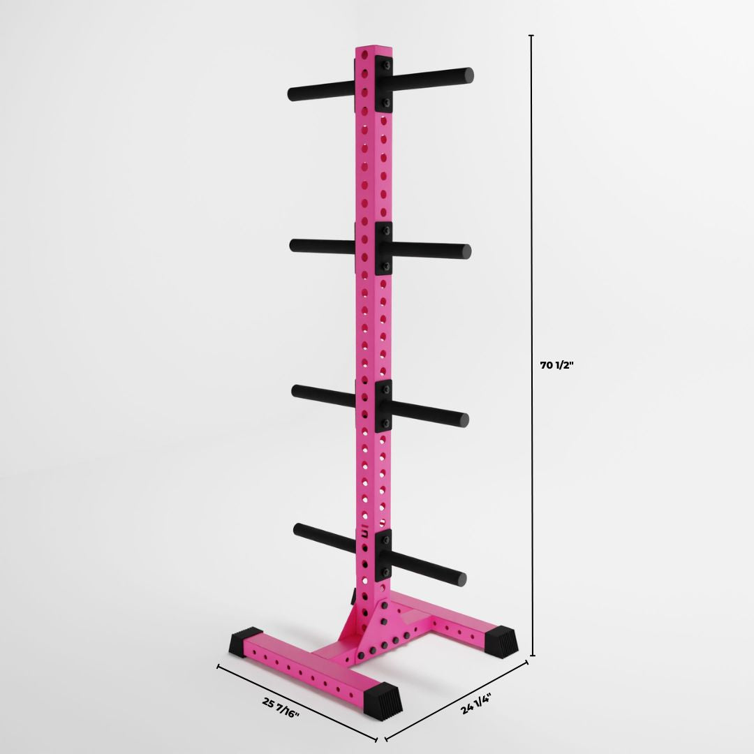 pink delta 4-tier vertical weight plate tree dimensions