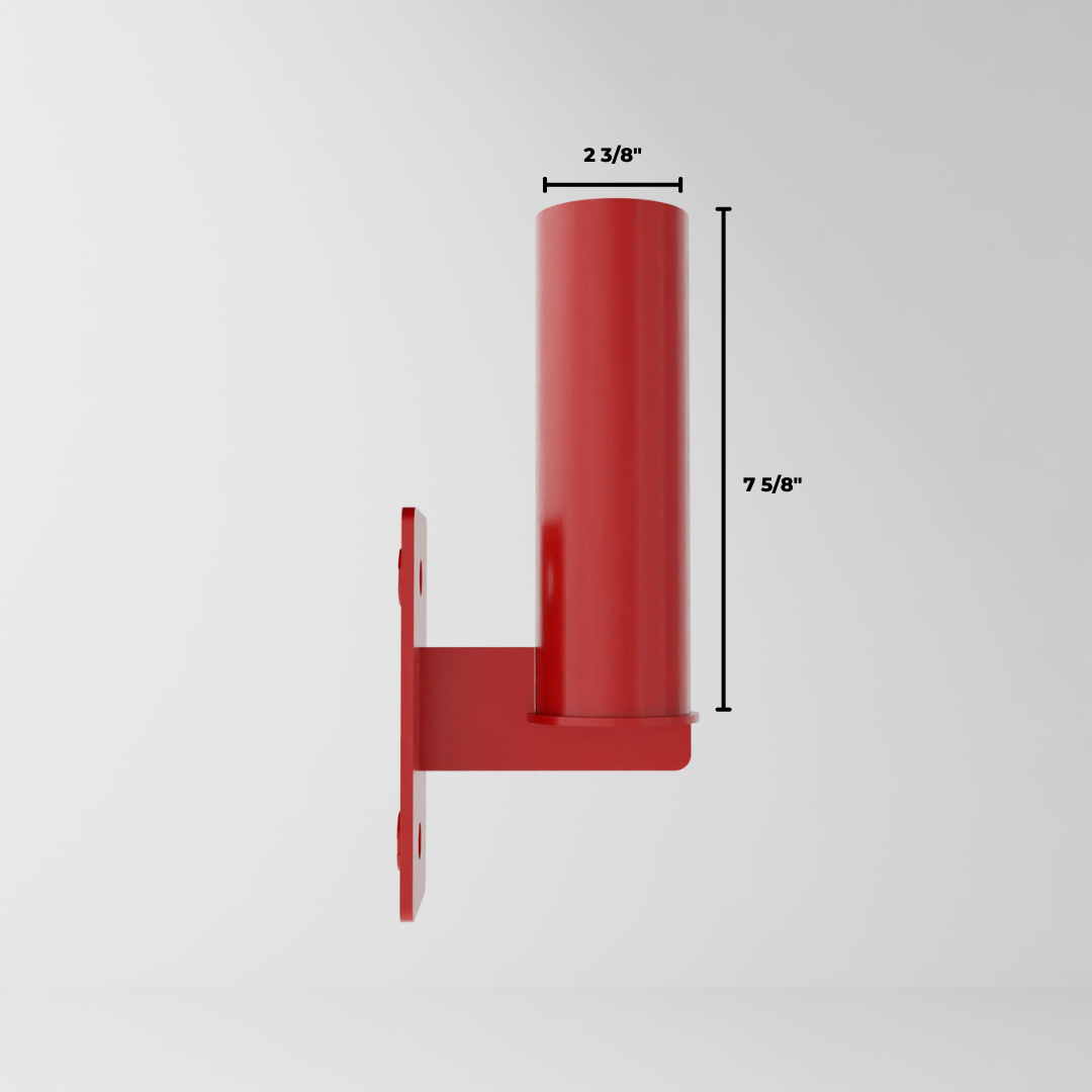 red barbell holder attachment for a 3x3 upright dimensions