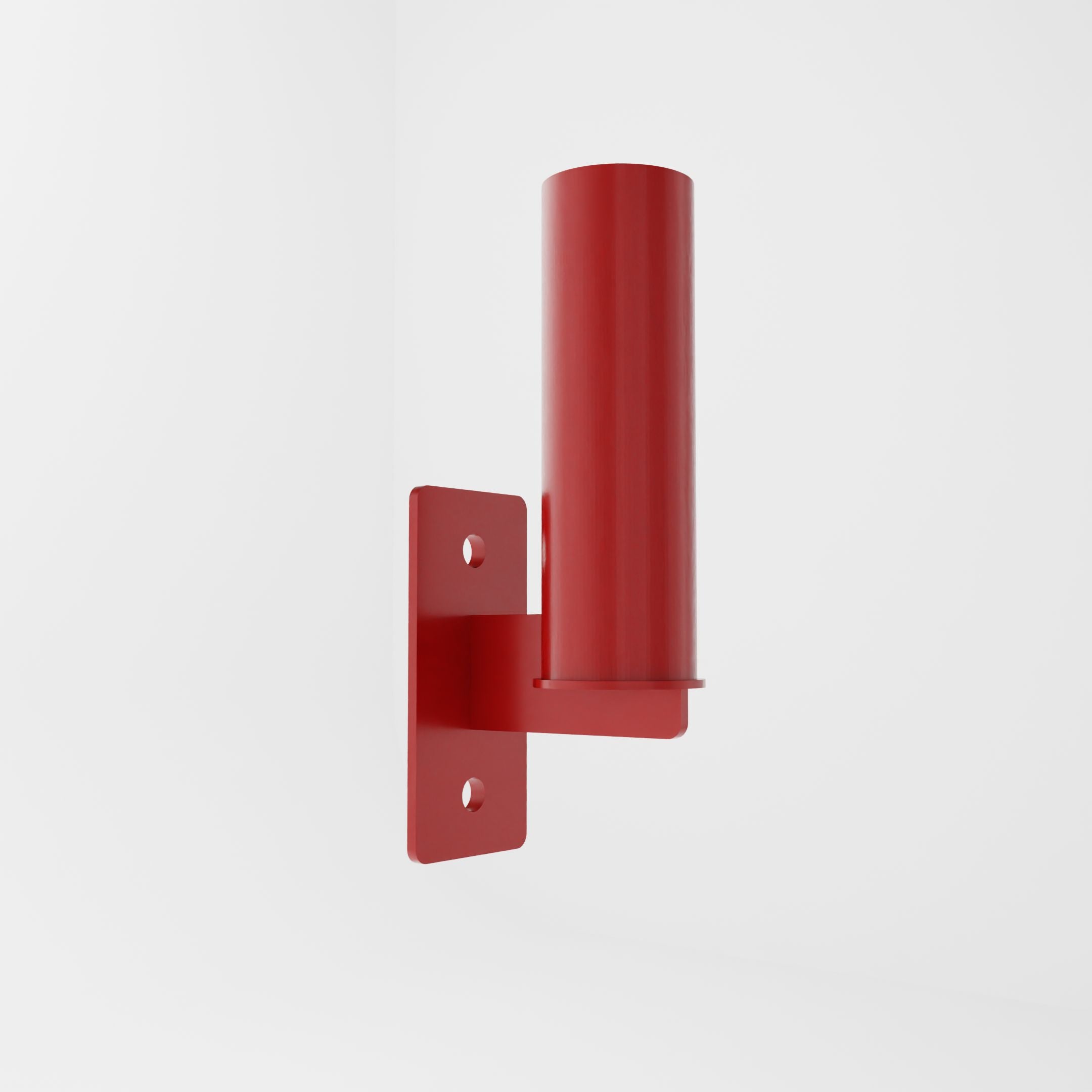 red barbell holder attachment for a 3x3 upright