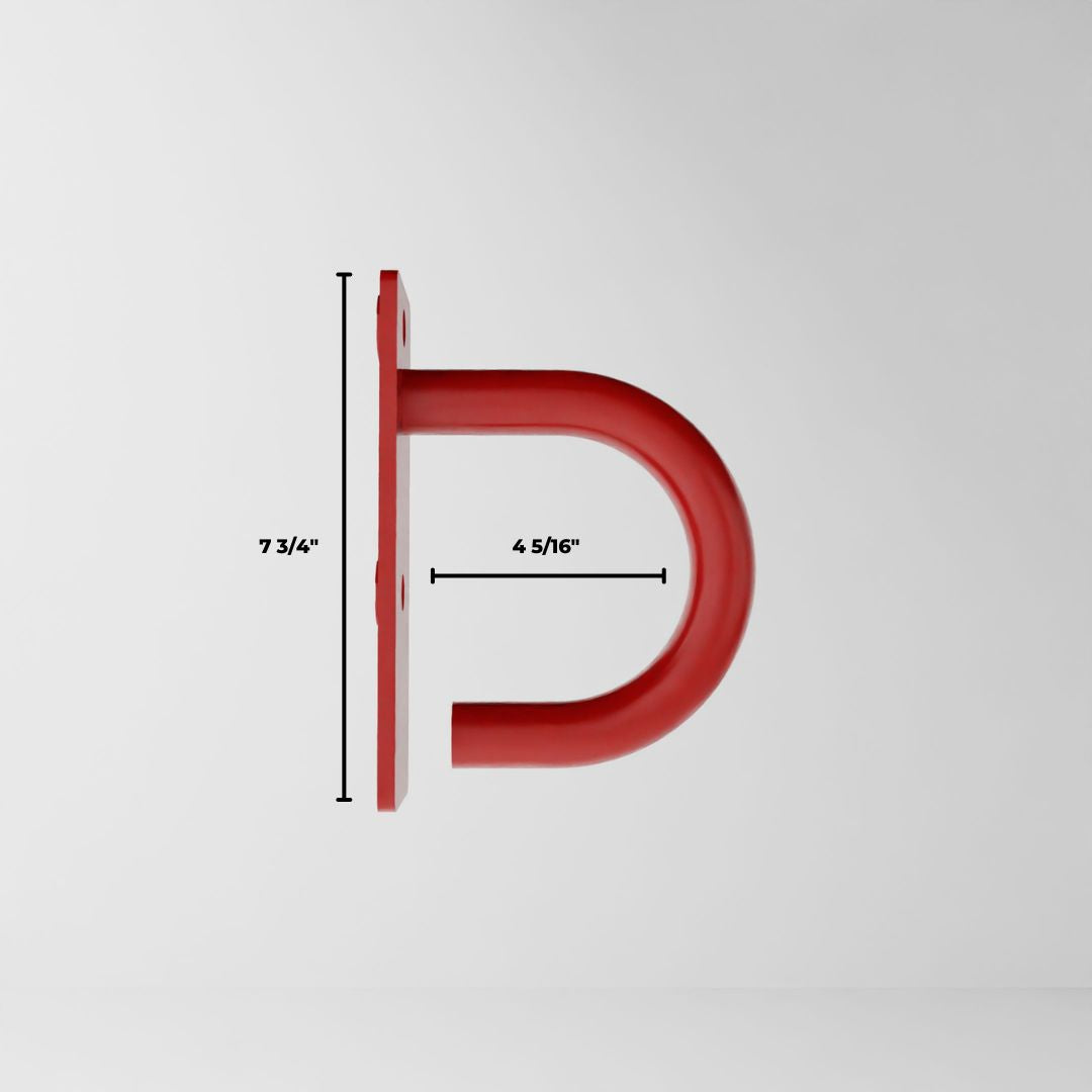 red battle rope anchor for a 3x3 upright dimensions