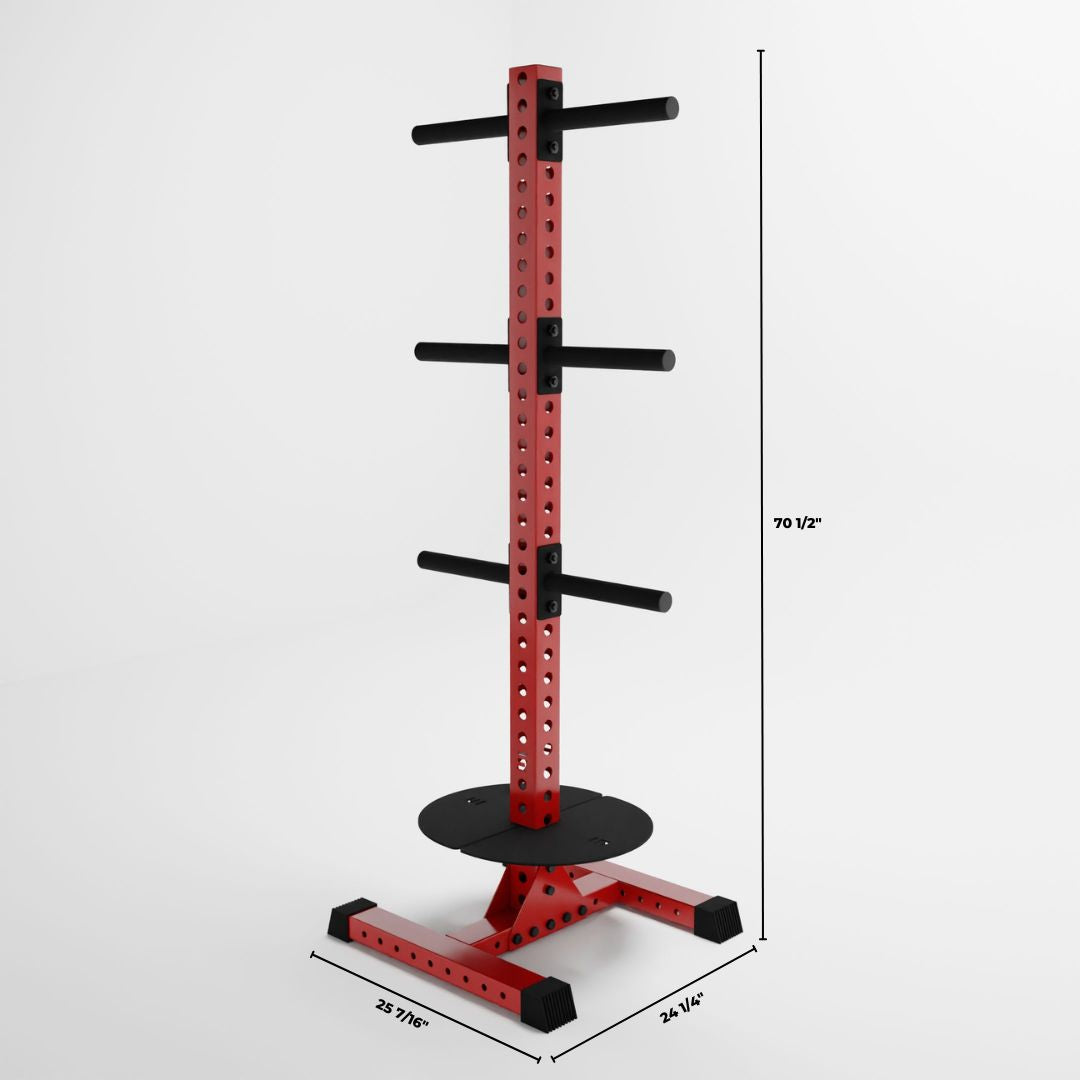 red delta pk vertical hybrid weight plate and kettlebell storage rack dimensions
