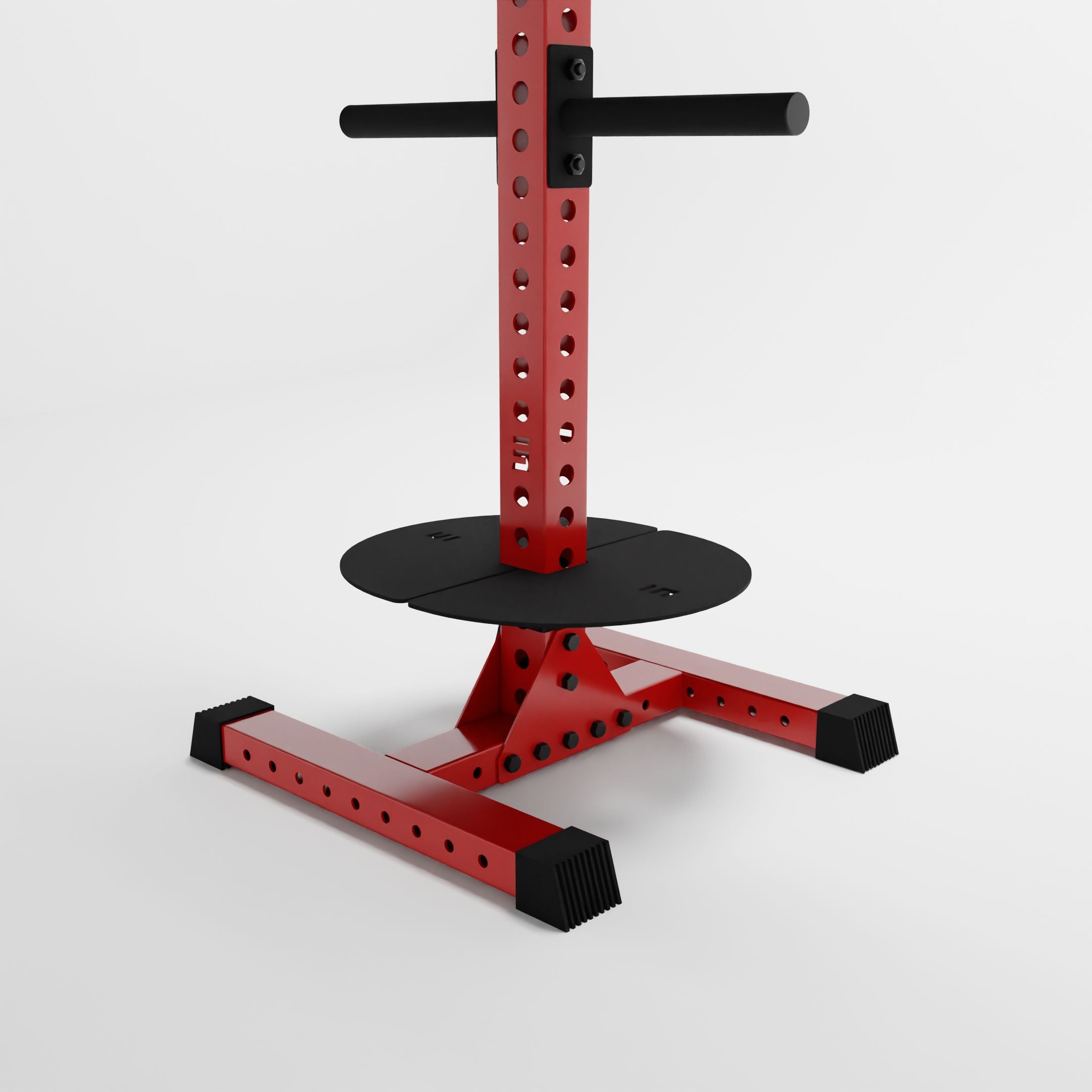 red delta pk vertical hybrid weight plate and kettlebell storage rack base